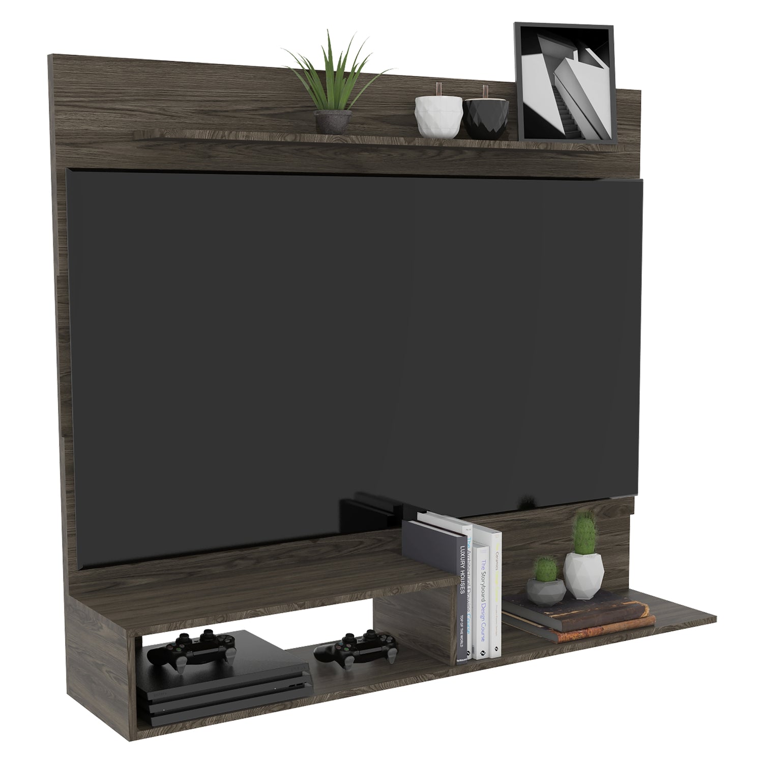 PANEL TV 55' 120X150X31,5 CM FM-001O - CAFE OSCURO - 4
