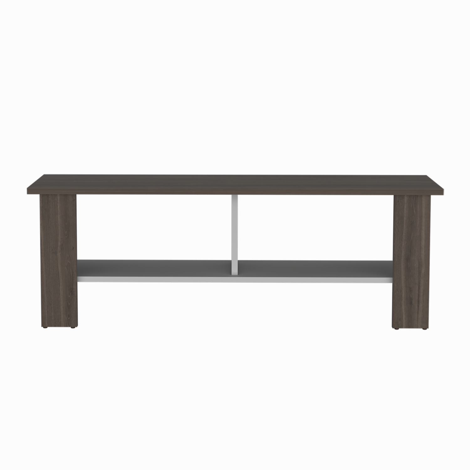 RACK TV 50' CON 2 REPISAS FM-031O CAFÉ OSCURO Y BLANCO - 2