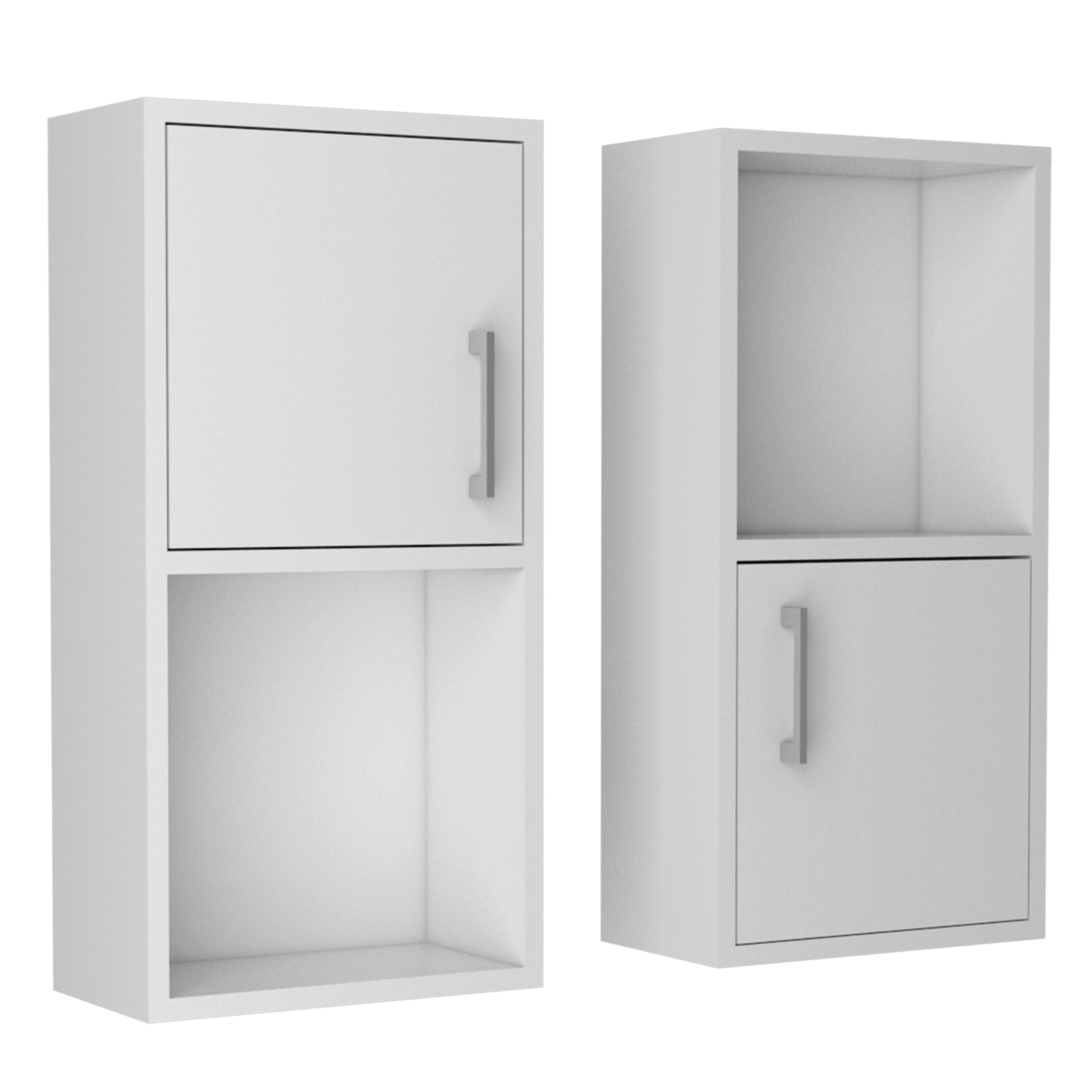 ORGANIZADOR FMFURNITURE MUEBLE BAÑO CON 1 PUERTA X2 UNIDADES FM 001B BLANCO - 1