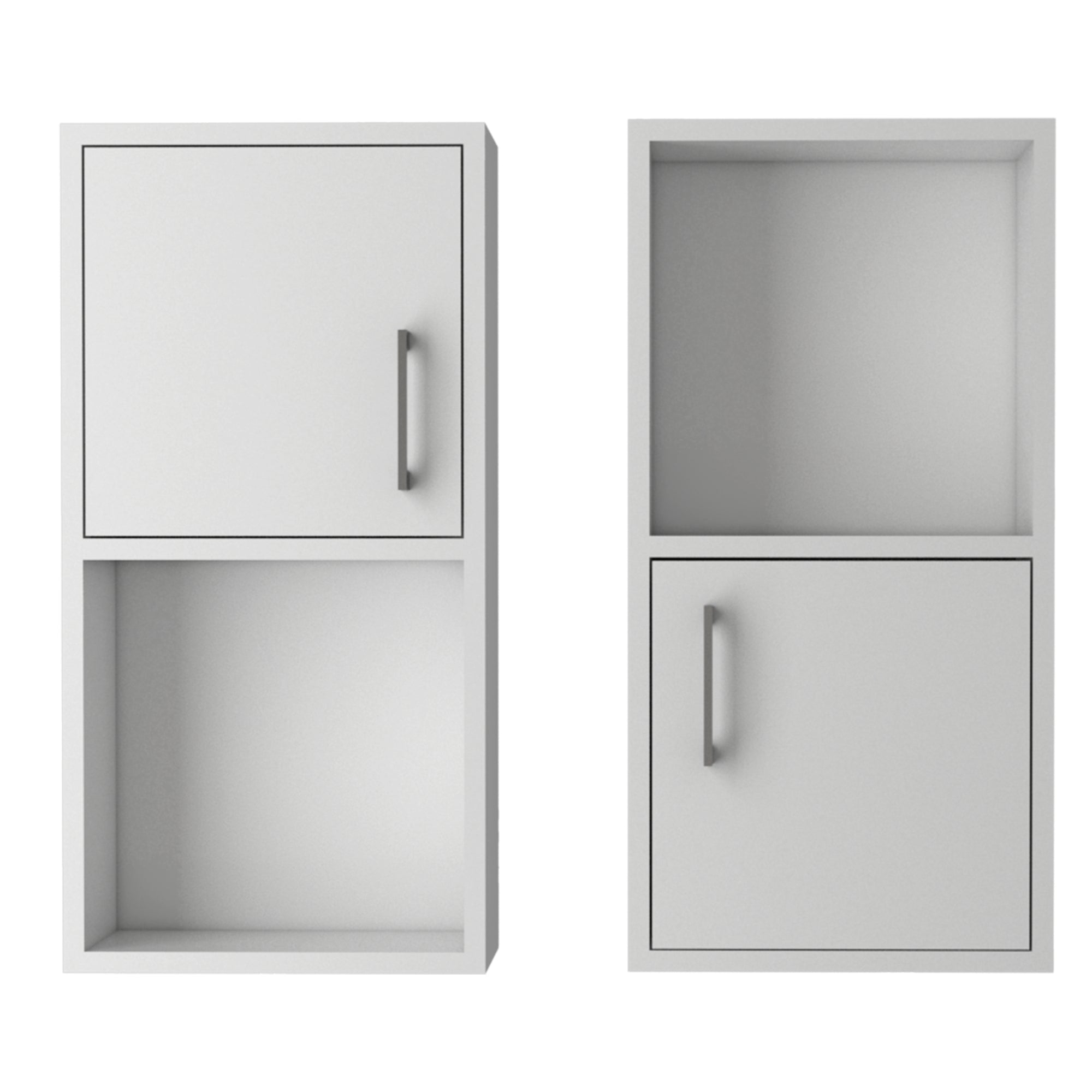 ORGANIZADOR FMFURNITURE MUEBLE BAÑO CON 1 PUERTA X2 UNIDADES FM 001B BLANCO - 2