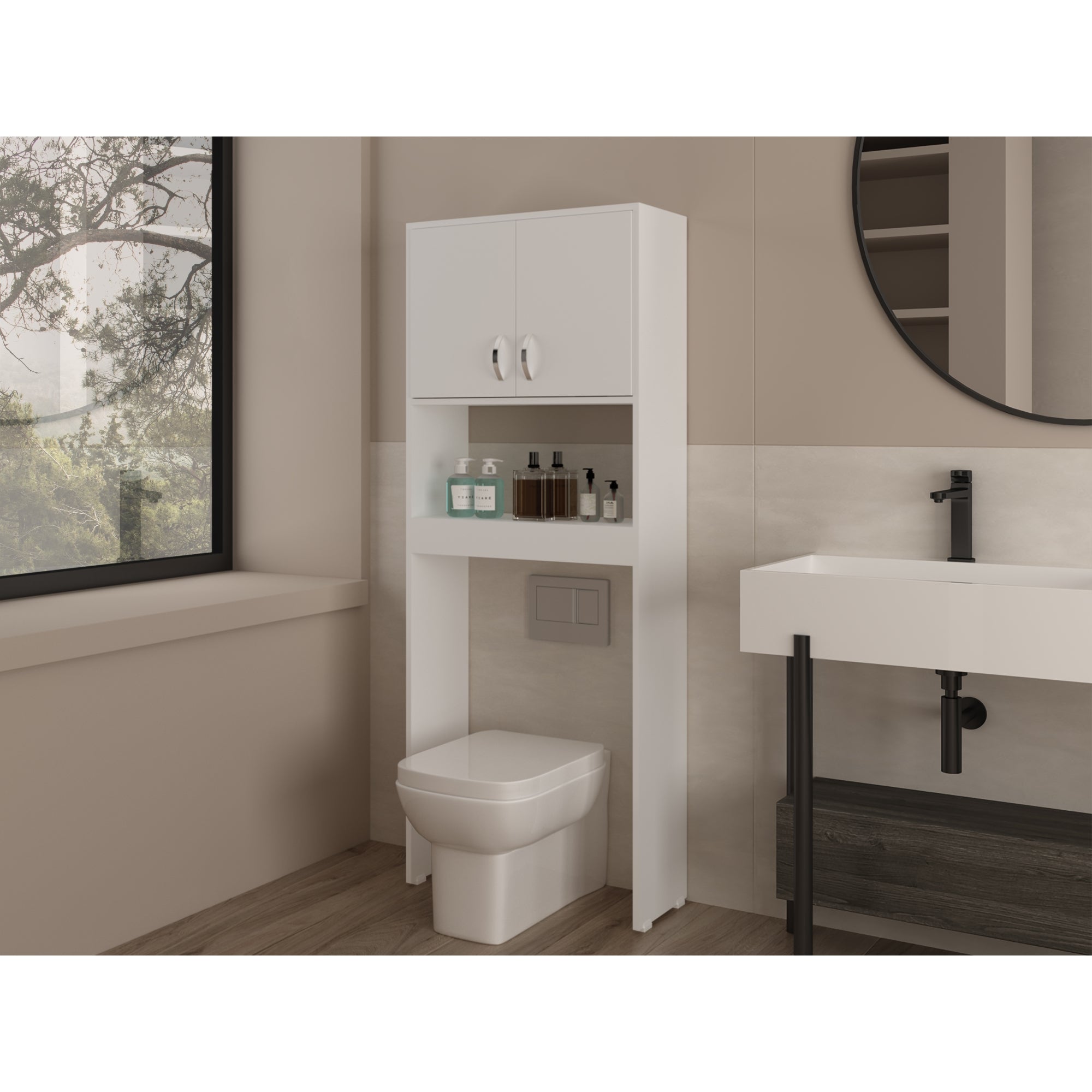 ESTANTE ORGANIZADOR WC 2 PUERTAS FM-013B - BLANCO - 10