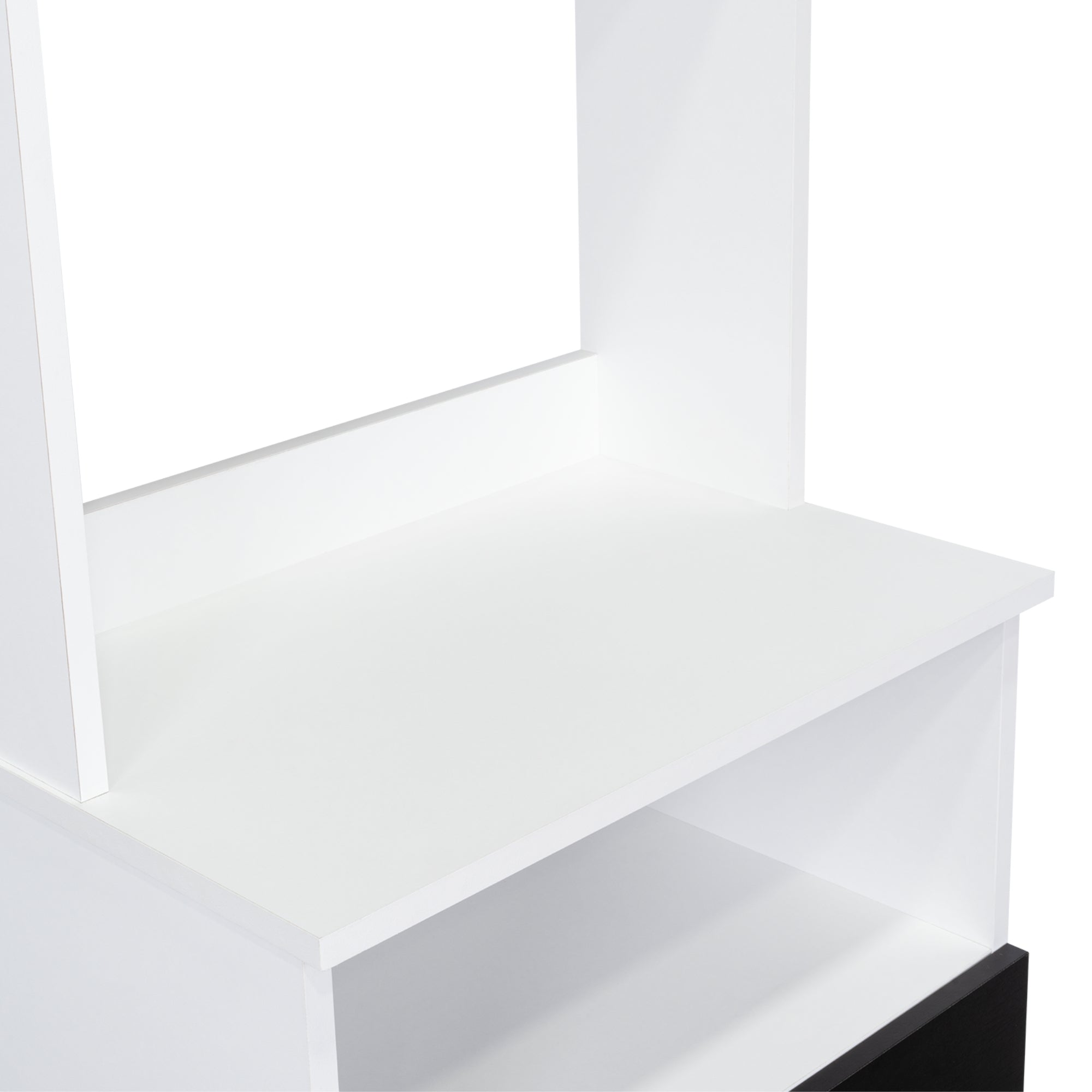 MUEBLE COCINA FMFURNITURE MICROONAD 4 PUERTAS FM-011B BLANCO Y NEGRO - 8