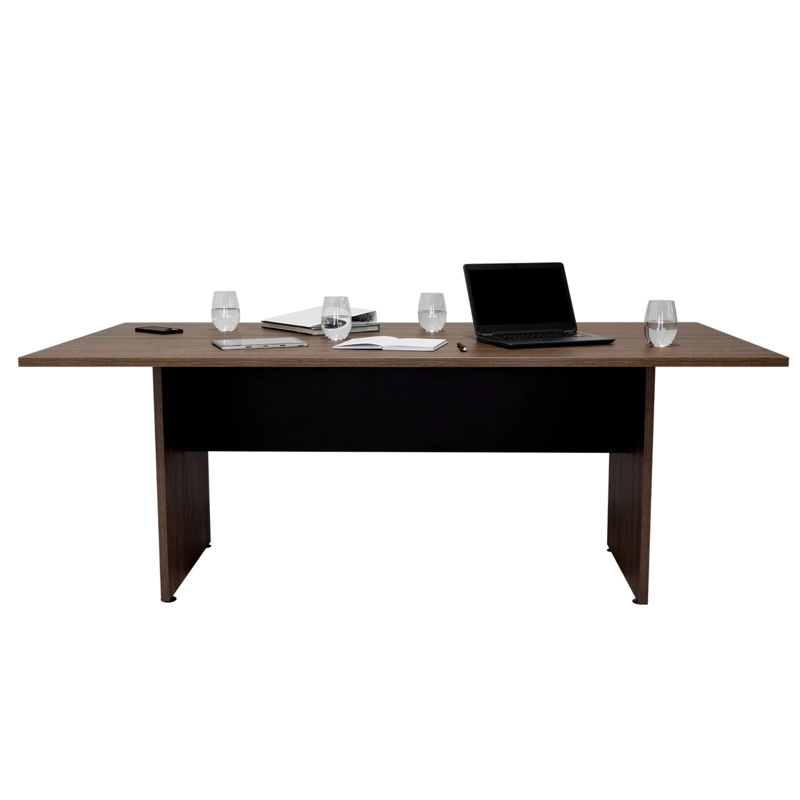 MESA DE REUNION 75X200X100 CM FM-054N - NEGRO Y CAFE OSCURO - 3