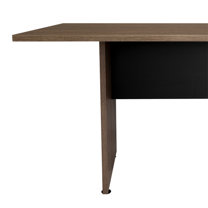 MESA DE REUNION 75X200X100 CM FM-054N - NEGRO Y CAFE OSCURO - 5