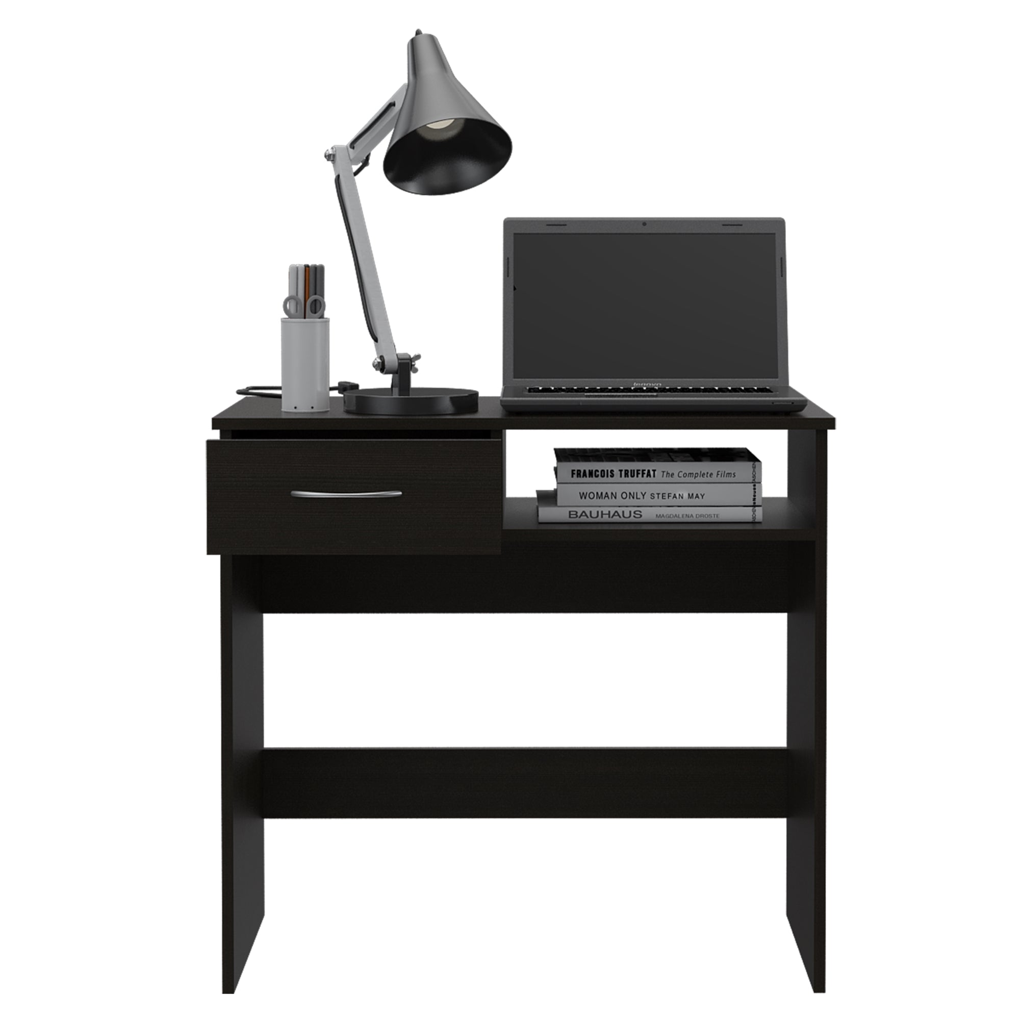ESCRITORIO 1 CAJON + ESTANTE 5 REPISAS FM-011N NEGRO - 6