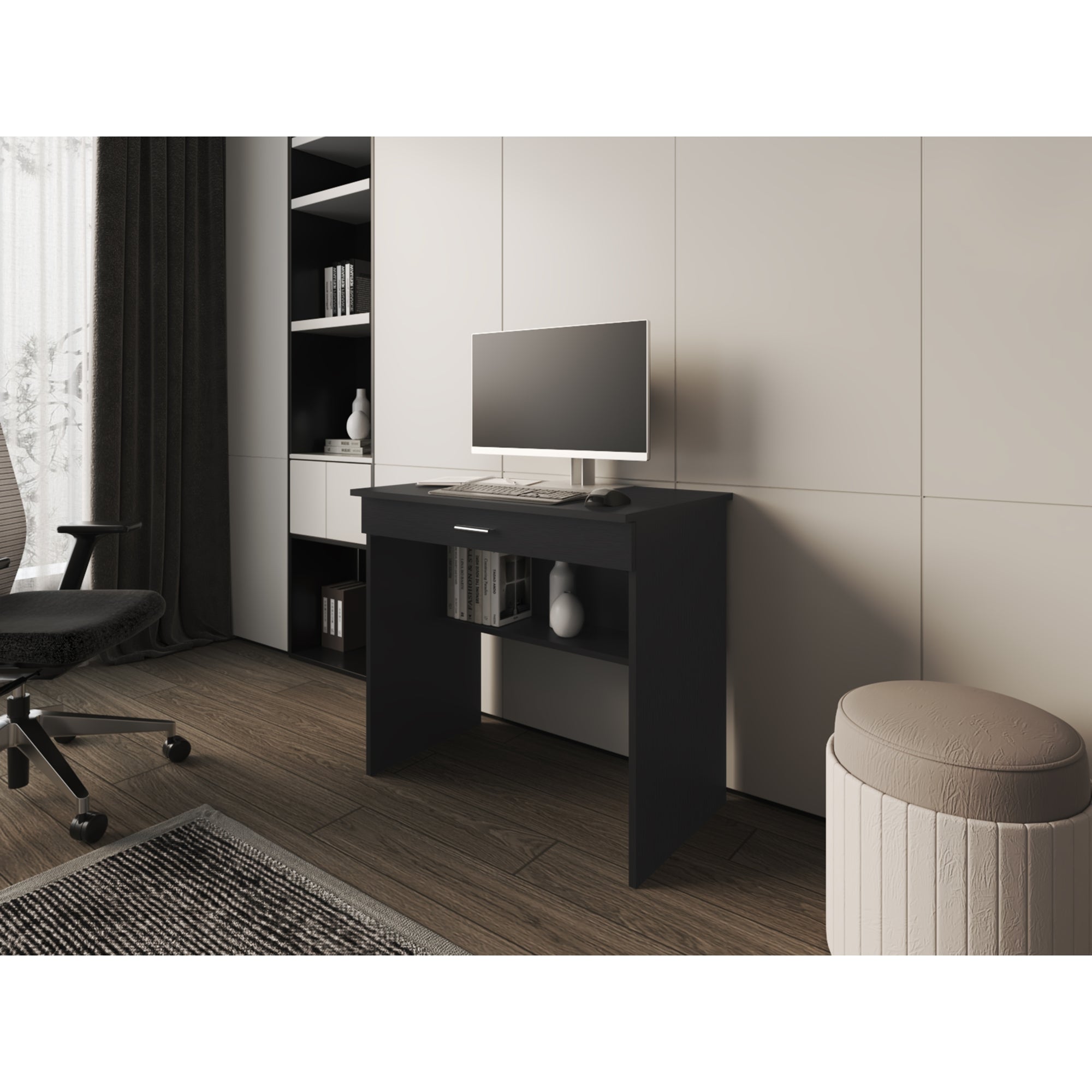 ESCRITORIO 1 CAJON 1 ESTANTE FM-018N - NEGRO - 8