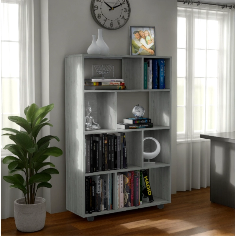 BIBLIOTECA MODULAR 8 REPISAS  FM-011G GRIS - 5