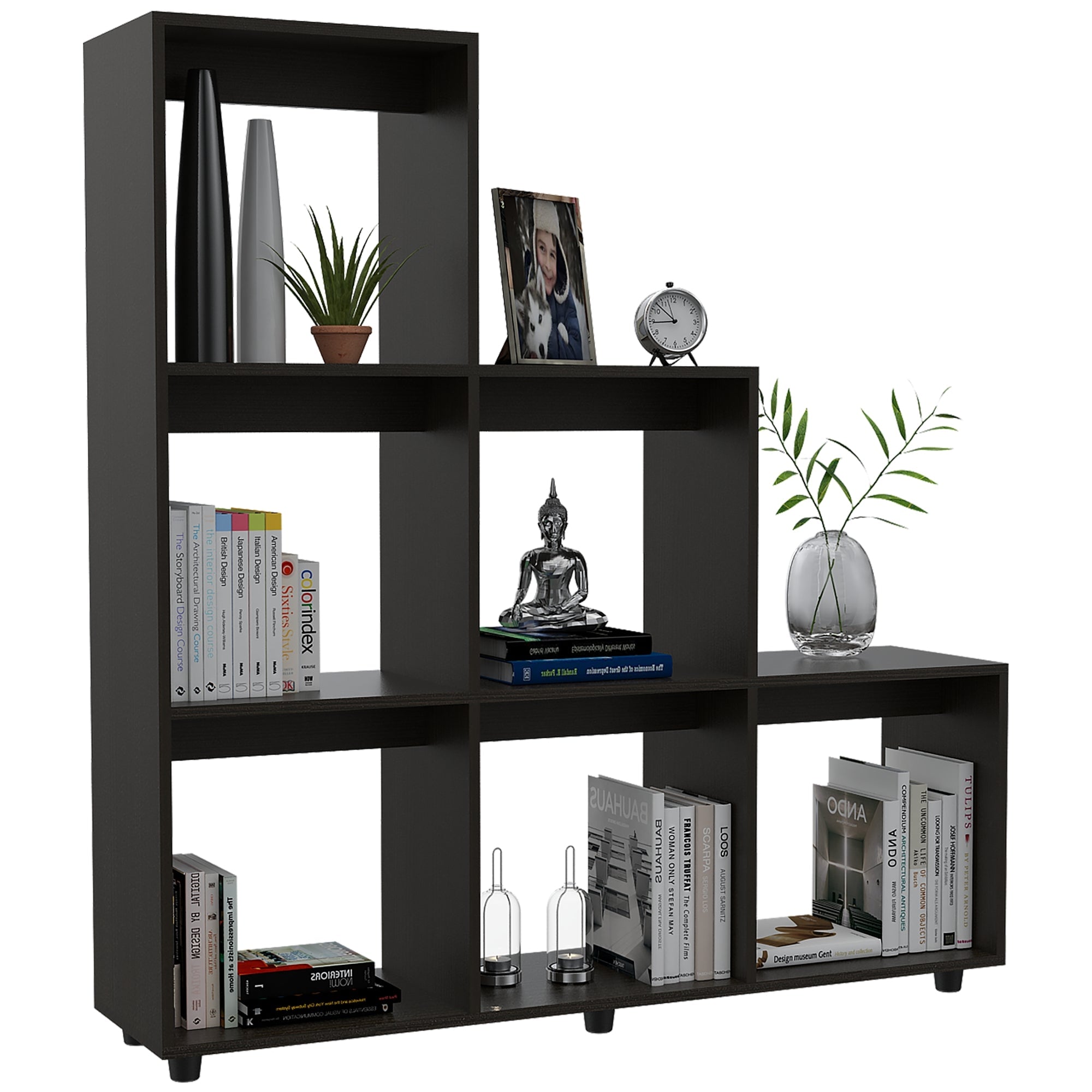 BIBLIOTECA ESCALERA FM-011N - NEGRO - 3