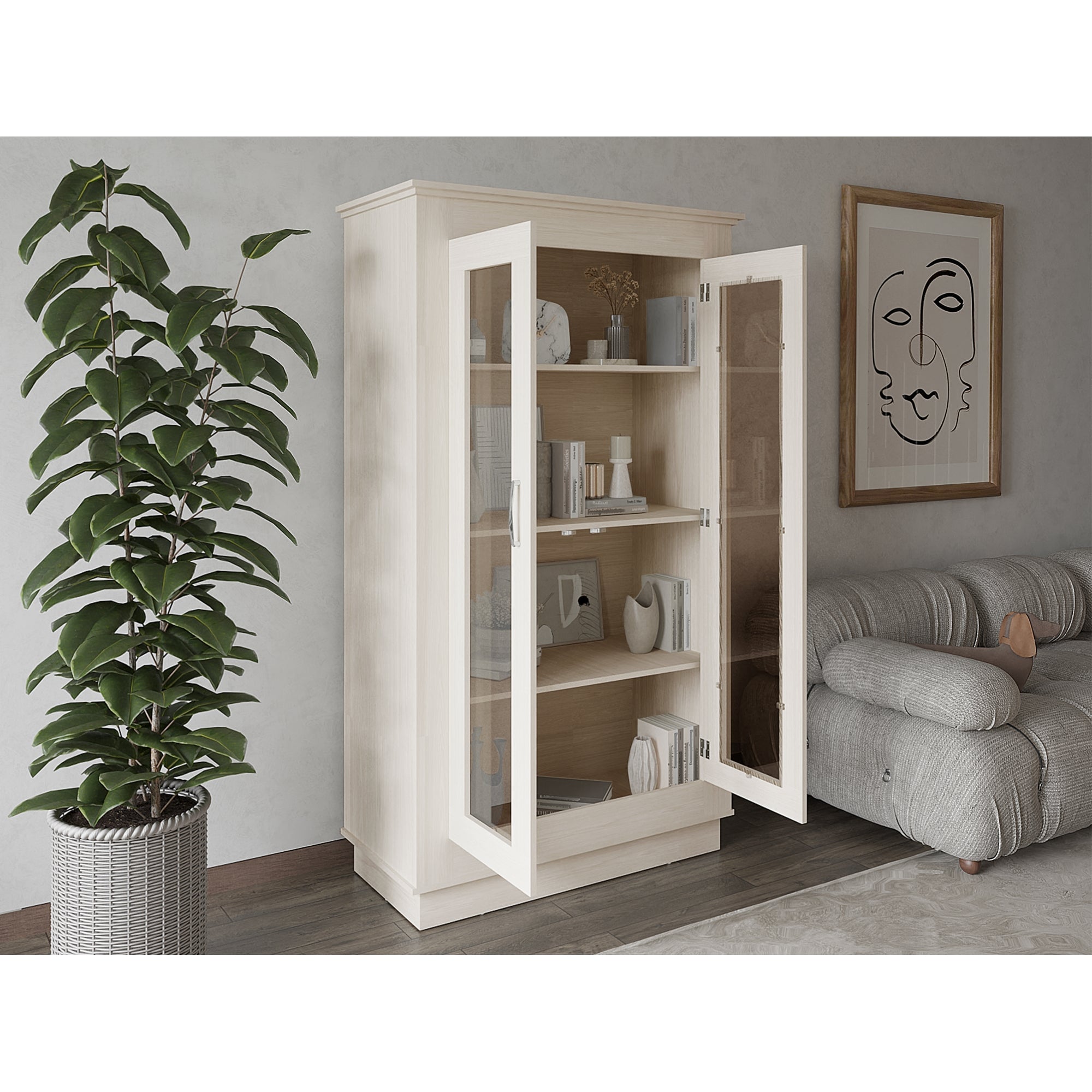 VIITRIINA 2 PUERTAS 3 ESTANTES FM-005B BLANCO - 6