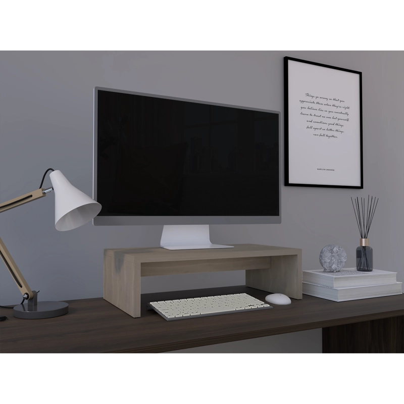 BASE DE MONITOR 13,9X48,3X26 CM FM-001C CAFÉ CLARO - 4