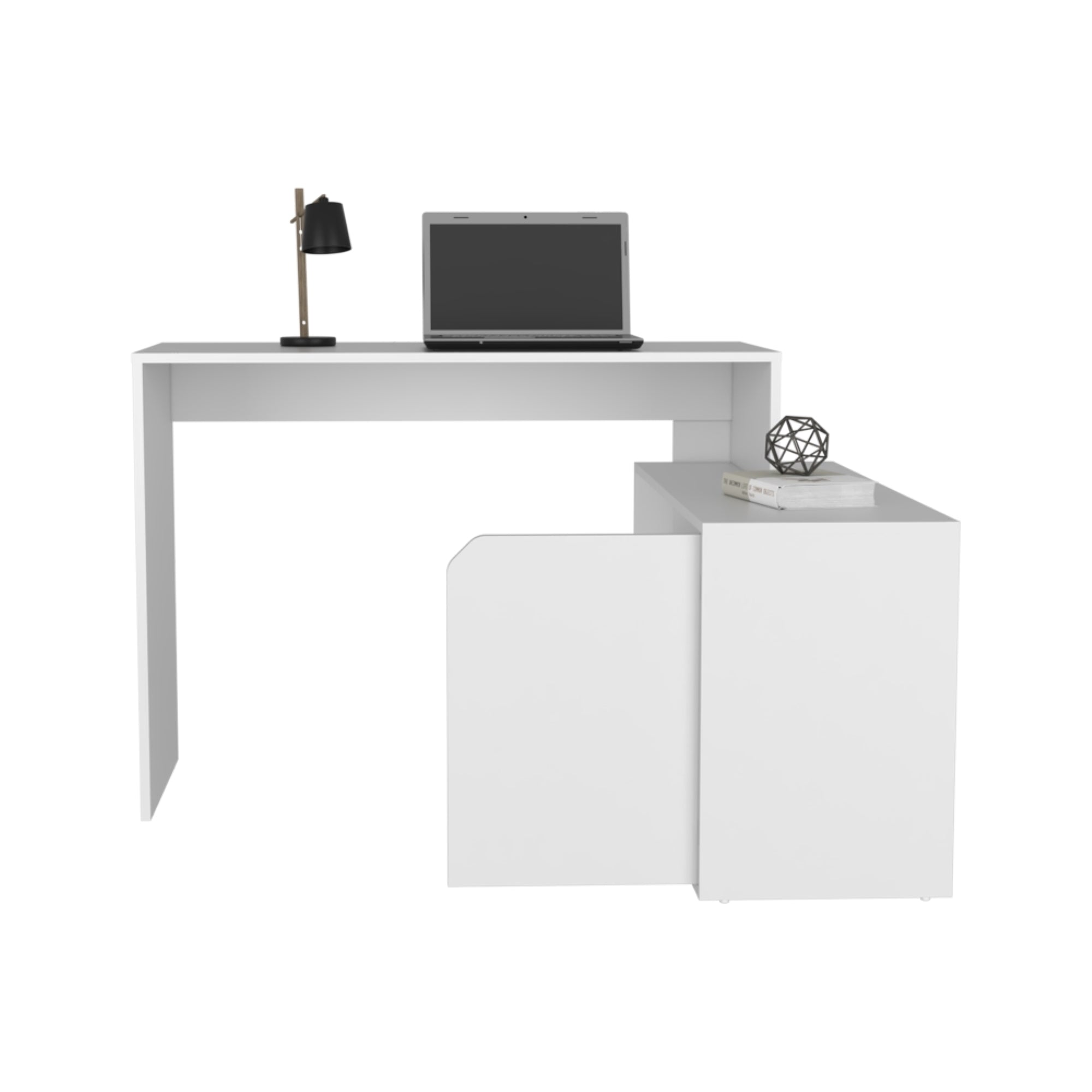 ESCRITORIO EN L 1 PUERTA 116,6X100X73,6 CM FM-033B BLANCO - 4