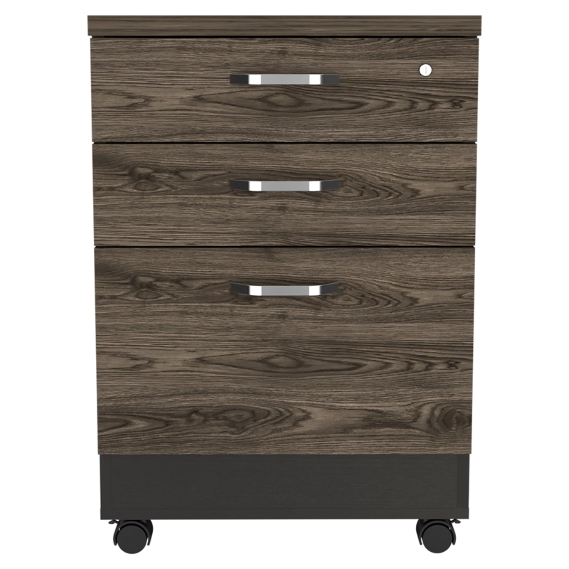 CAJONERA CON RUEDAS FM-003N NEGRO Y CAFÉ OSCURO - 2