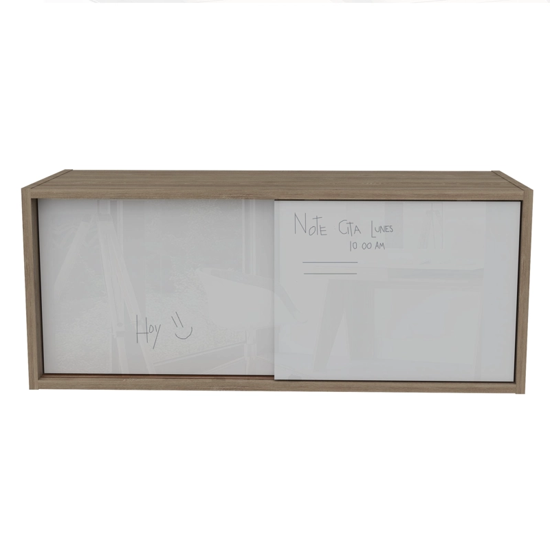 GABINETE AEREO 2 PUERTAS FM-003B BLANCO Y CAFÉ CLARO - 2