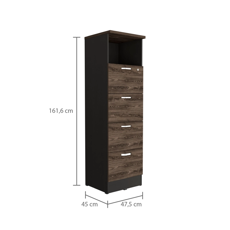 CAJONERA 161,6X47,5X45 CM FM-004N NEGRO Y CAFÉ OSCURO - 8