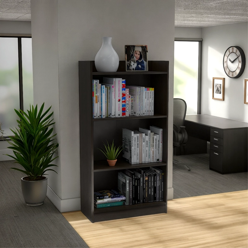 BIBLIOTECA ESTANTE 4 REPISAS  FM-009N NEGRO - 5