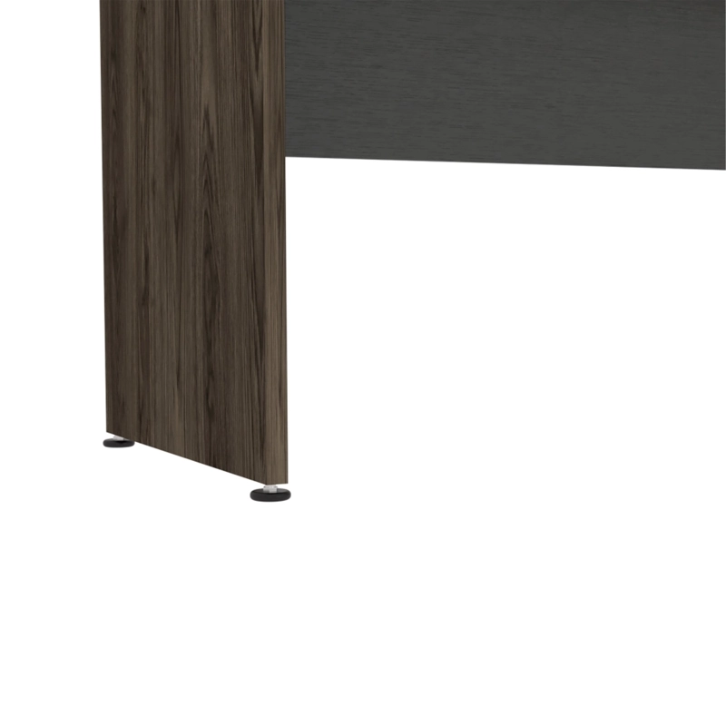 ESCRITORIO 75X150X60 CM FM-009N NEGRO Y CAFÉ OSCURO - 6