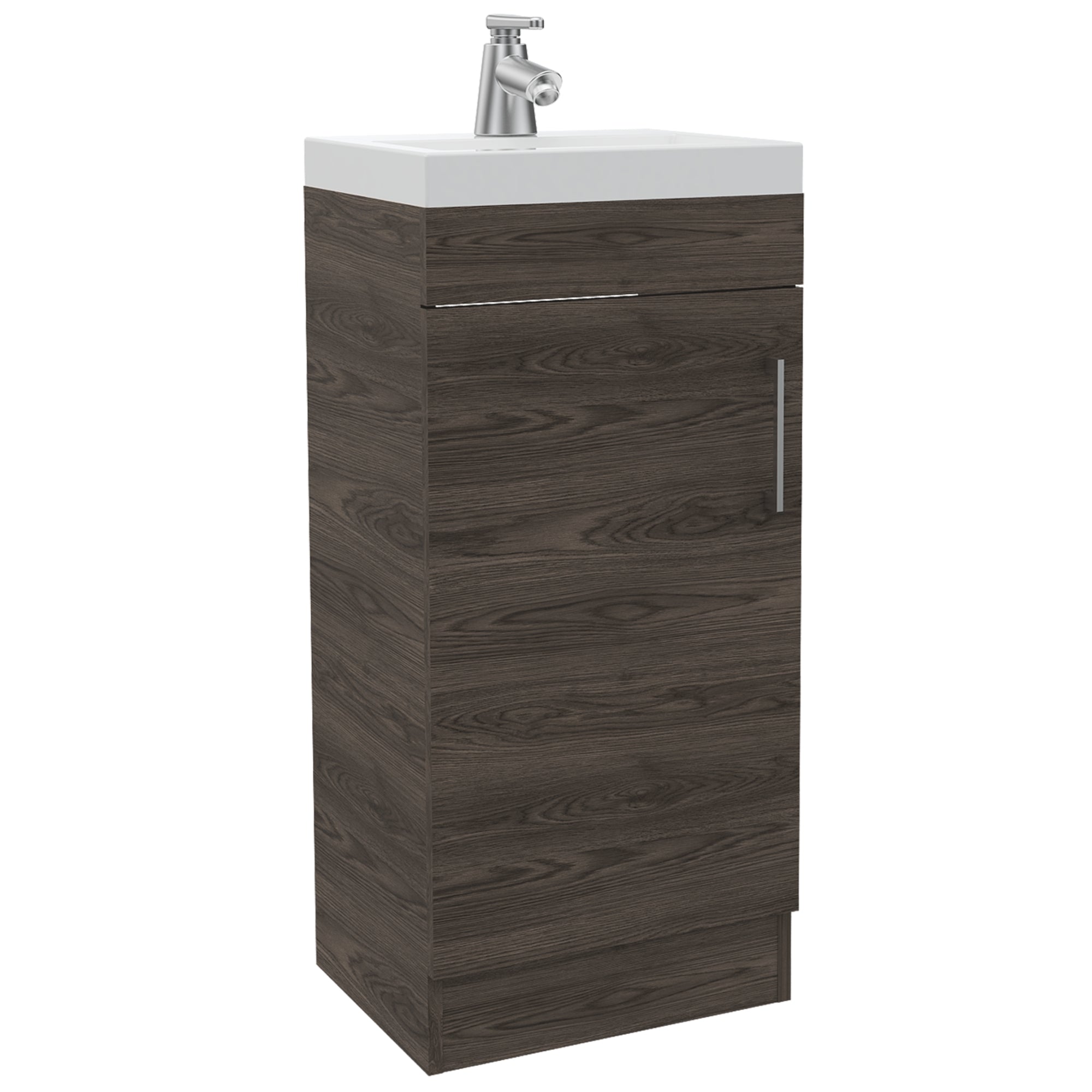 MUEBLE VANITORIO FMFURNITURE PISO 1 PUERTA FM-005O CAFÉ OSCURO - 1