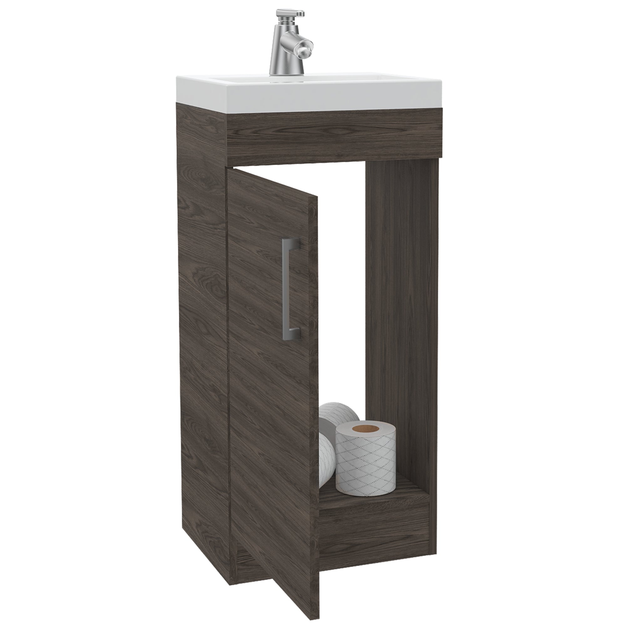 MUEBLE VANITORIO FMFURNITURE PISO 1 PUERTA FM-005O CAFÉ OSCURO - 4