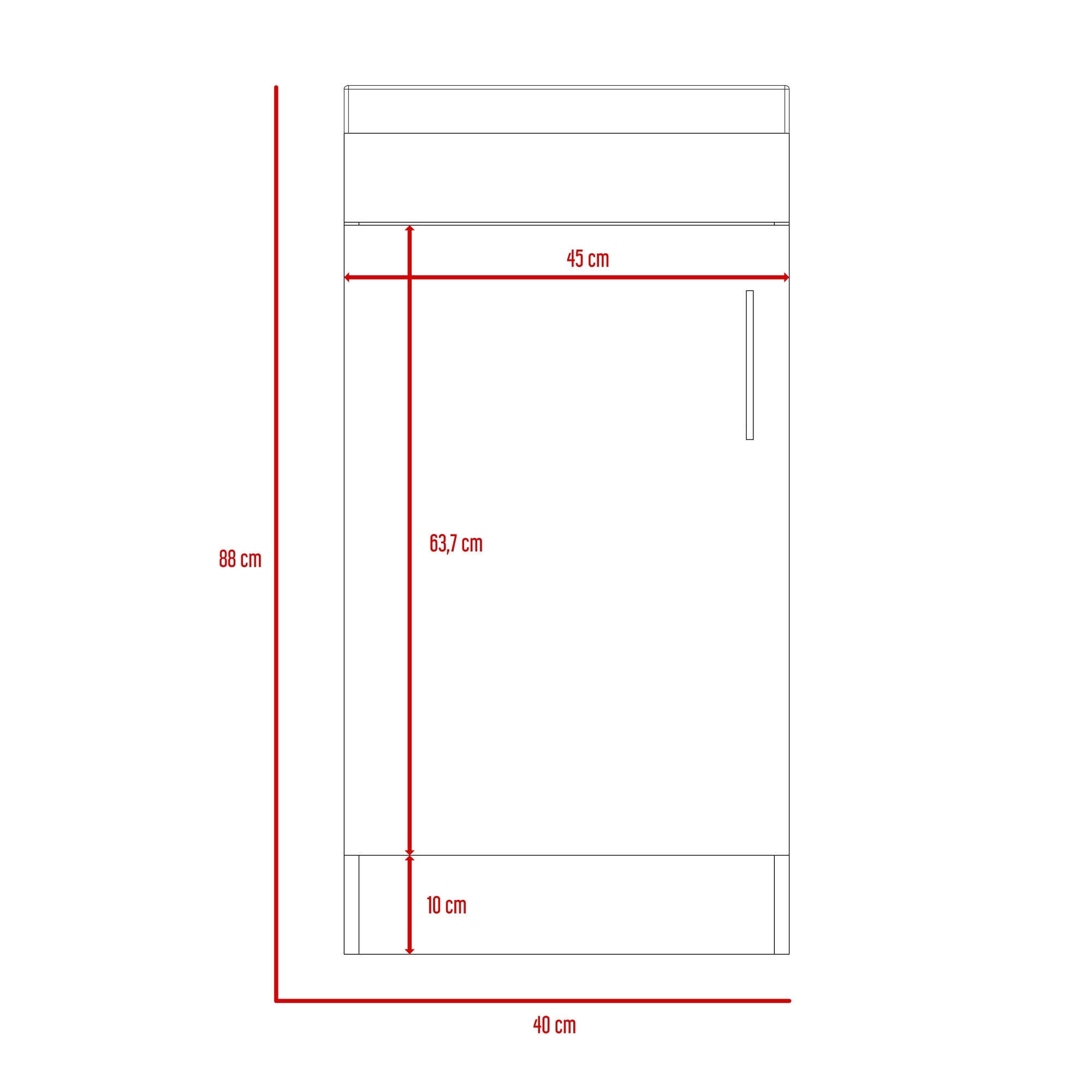 MUEBLE VANITORIO FMFURNITURE PISO 1 PUERTA FM-005O CAFÉ OSCURO - 8