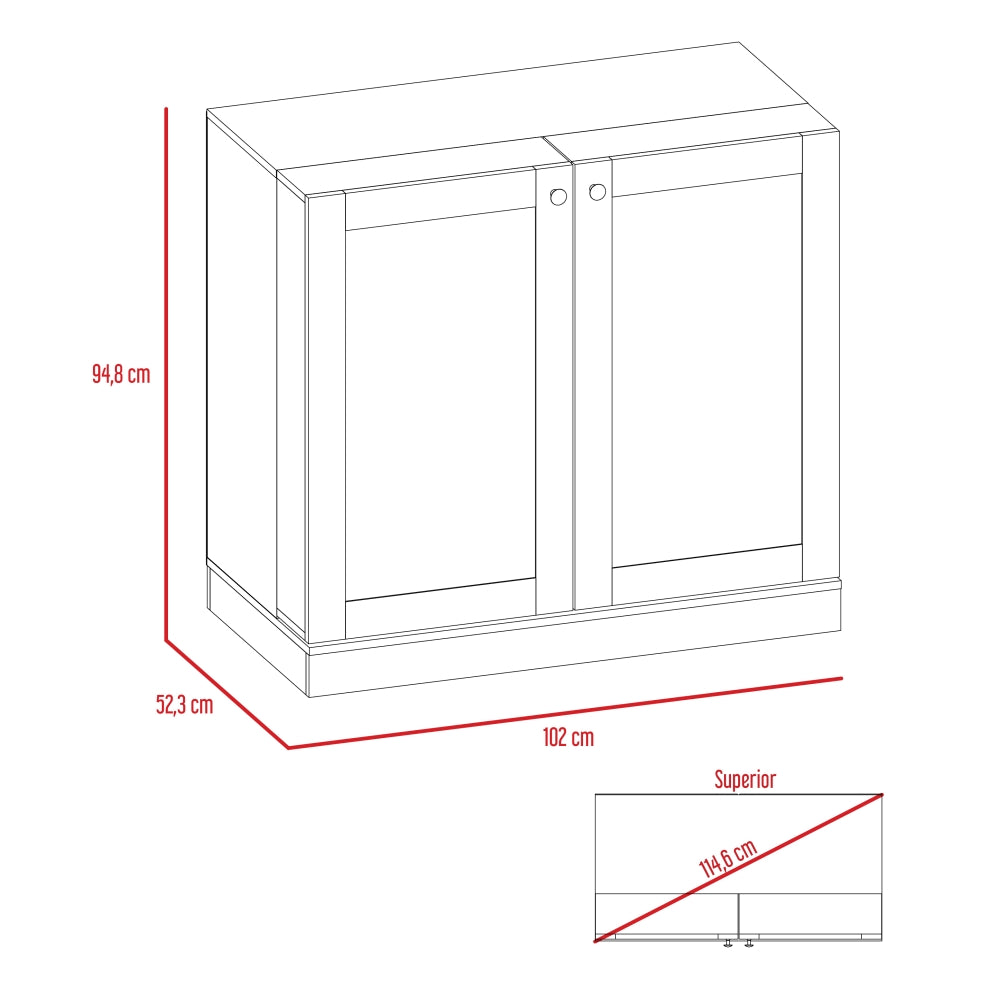 BAR EXTENSIBLE 2 PUERTAS 1 CAJON FM-011N NEGRO - 8