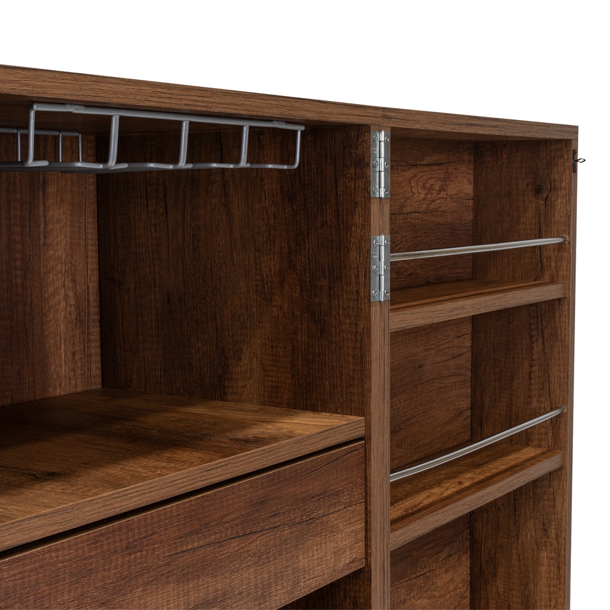 BAR EXTENSIBLE 12 BOTELLEROS 2 PUERTA FM-012O CAFÉ OSCURO - 10