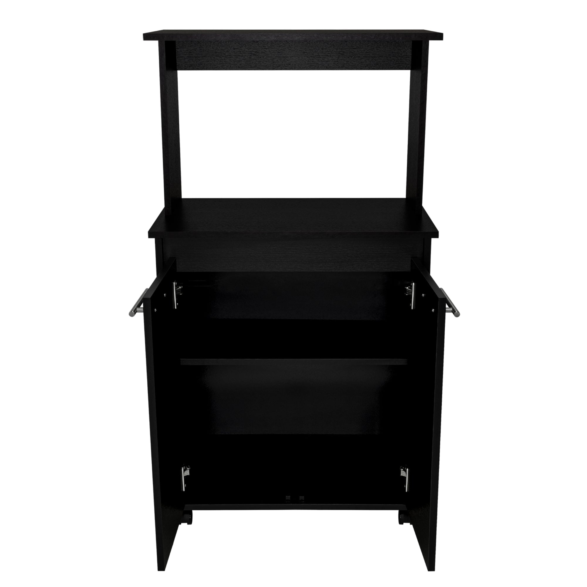 MUEBLE MICROONDAS CON RUEDAS 2 PUERTAS FM-004N NEGRO - 8