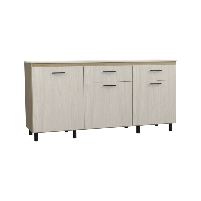 MUEBLE BASE DE COCINA 3 PUERTAS 2 CAJONES FM-003C CAFÉ CLARO - 1