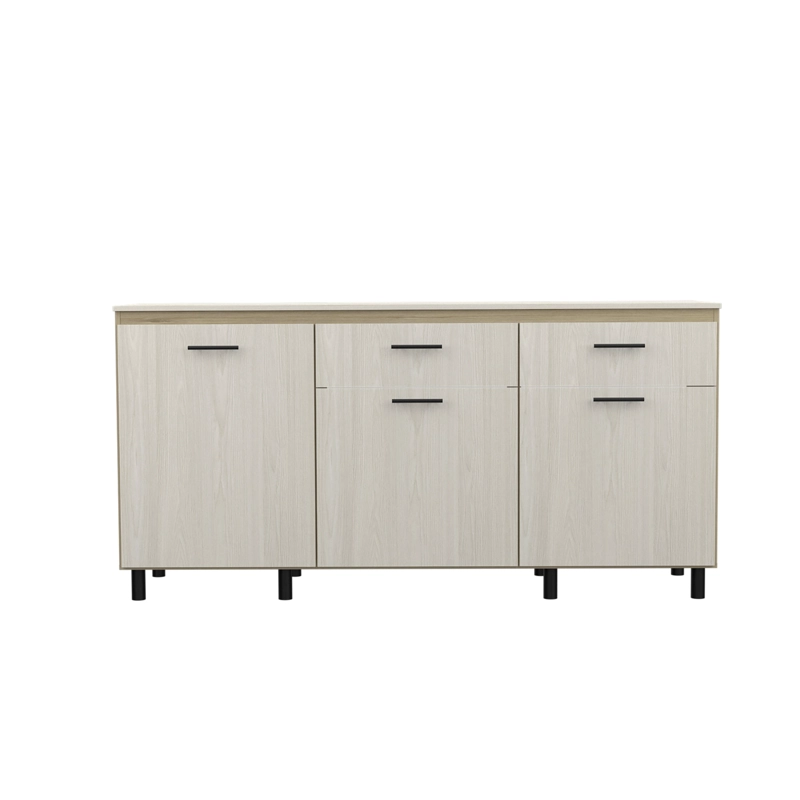 MUEBLE BASE DE COCINA 3 PUERTAS 2 CAJONES FM-003C CAFÉ CLARO - 6