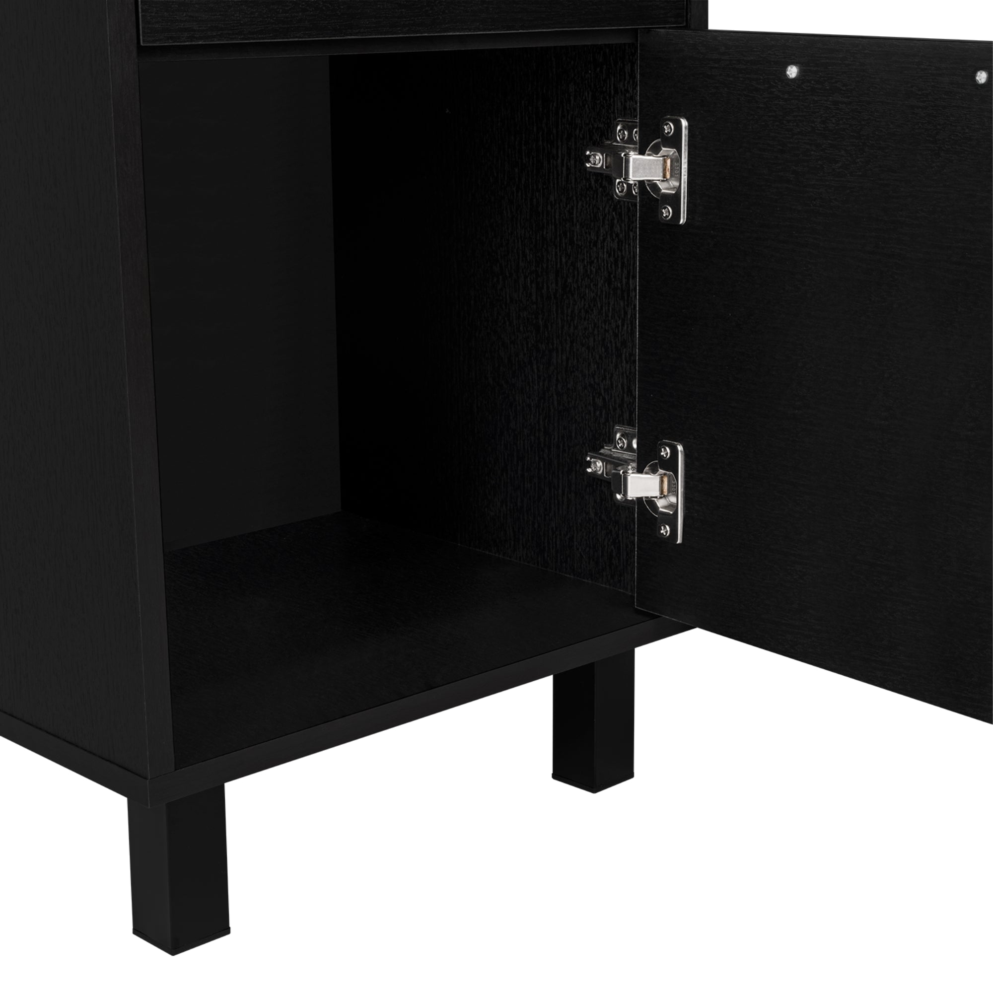 MESA DE NOCHE SECRET CON CAJO OCULTO FM-010N EN COLOR NEGRO - 8