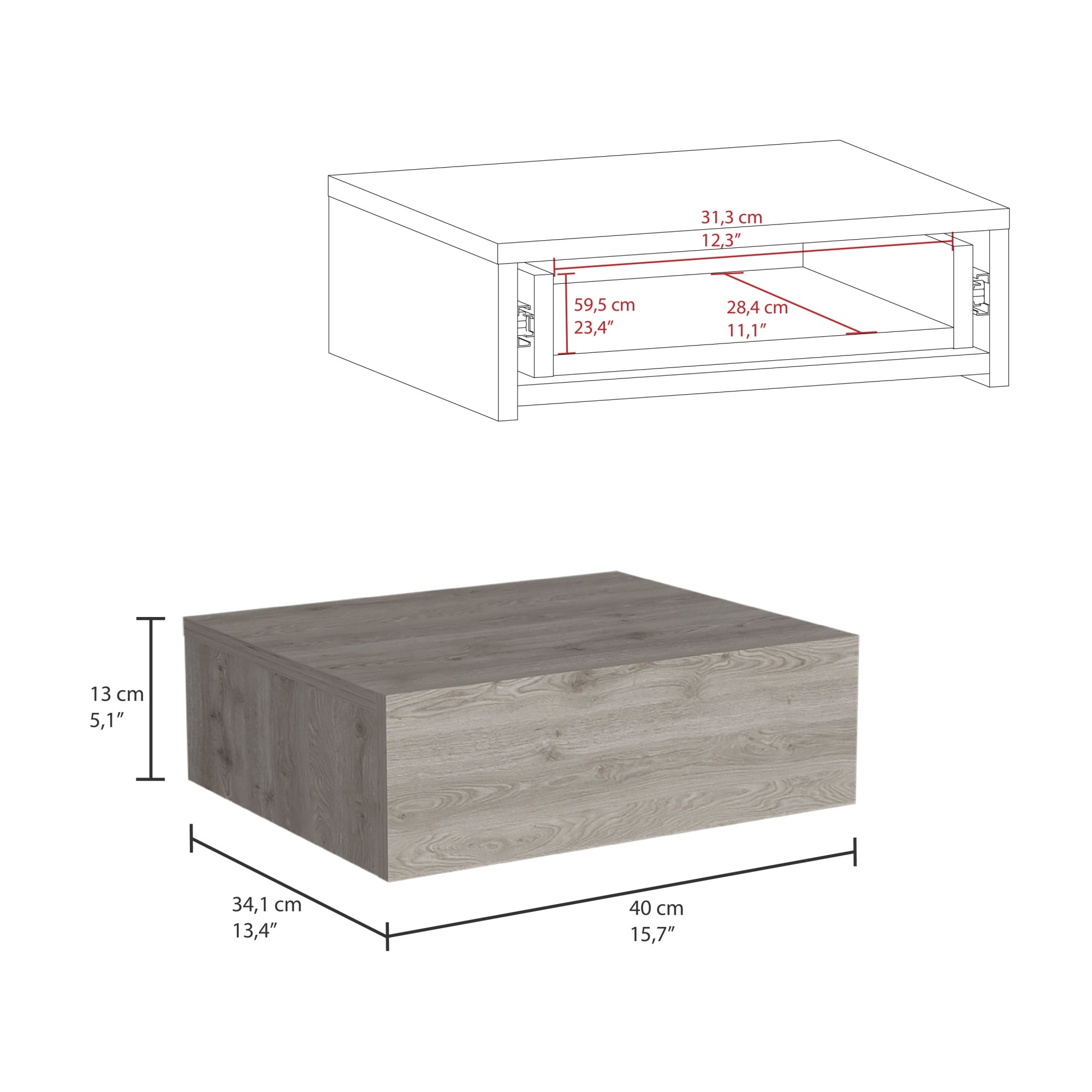 VELADOR FLOTANTE 1 CAJON FM-013G GRIS - 6