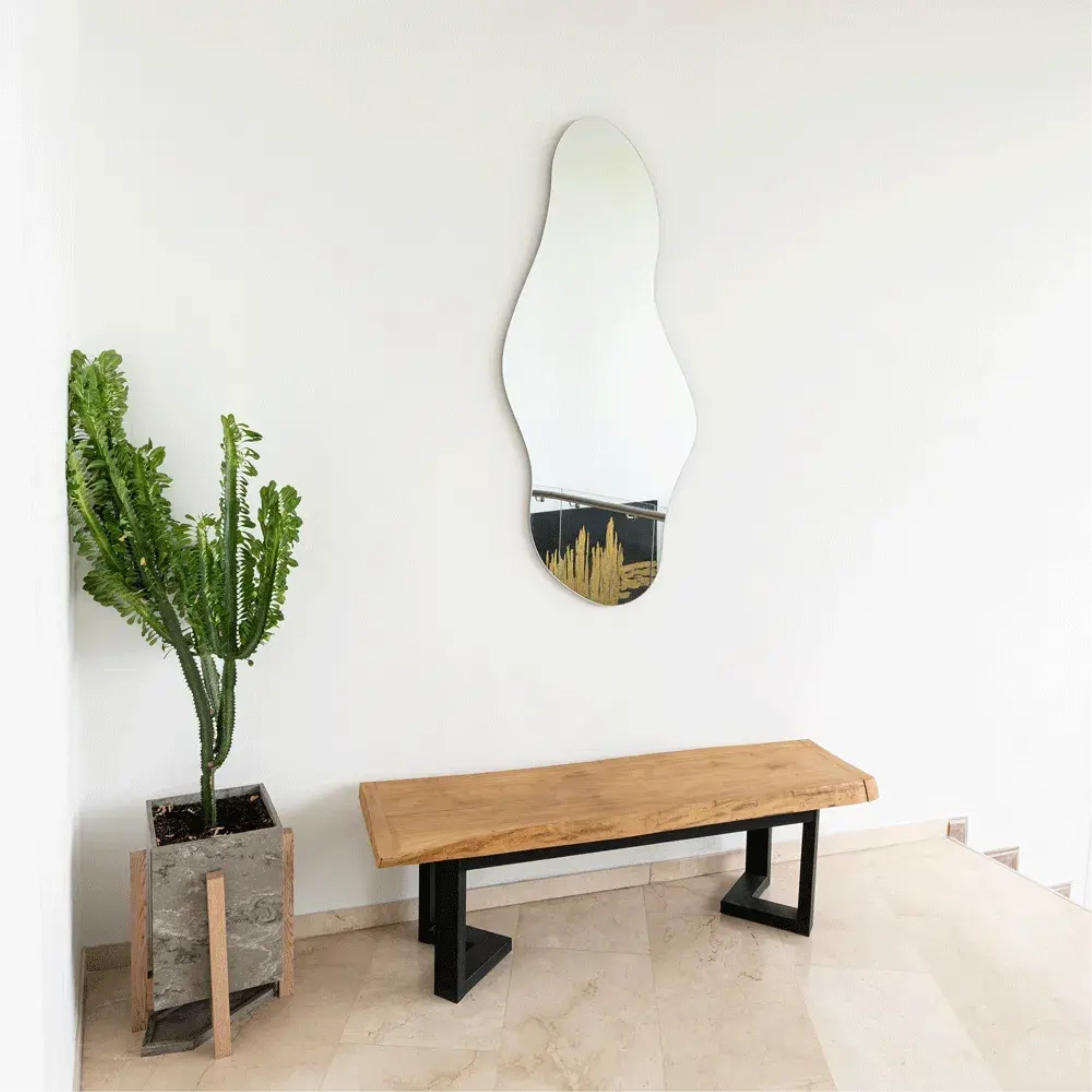 ESPEJO CON FORMA IRREGULAR 150X65X1,9 CM FM-021 - 9