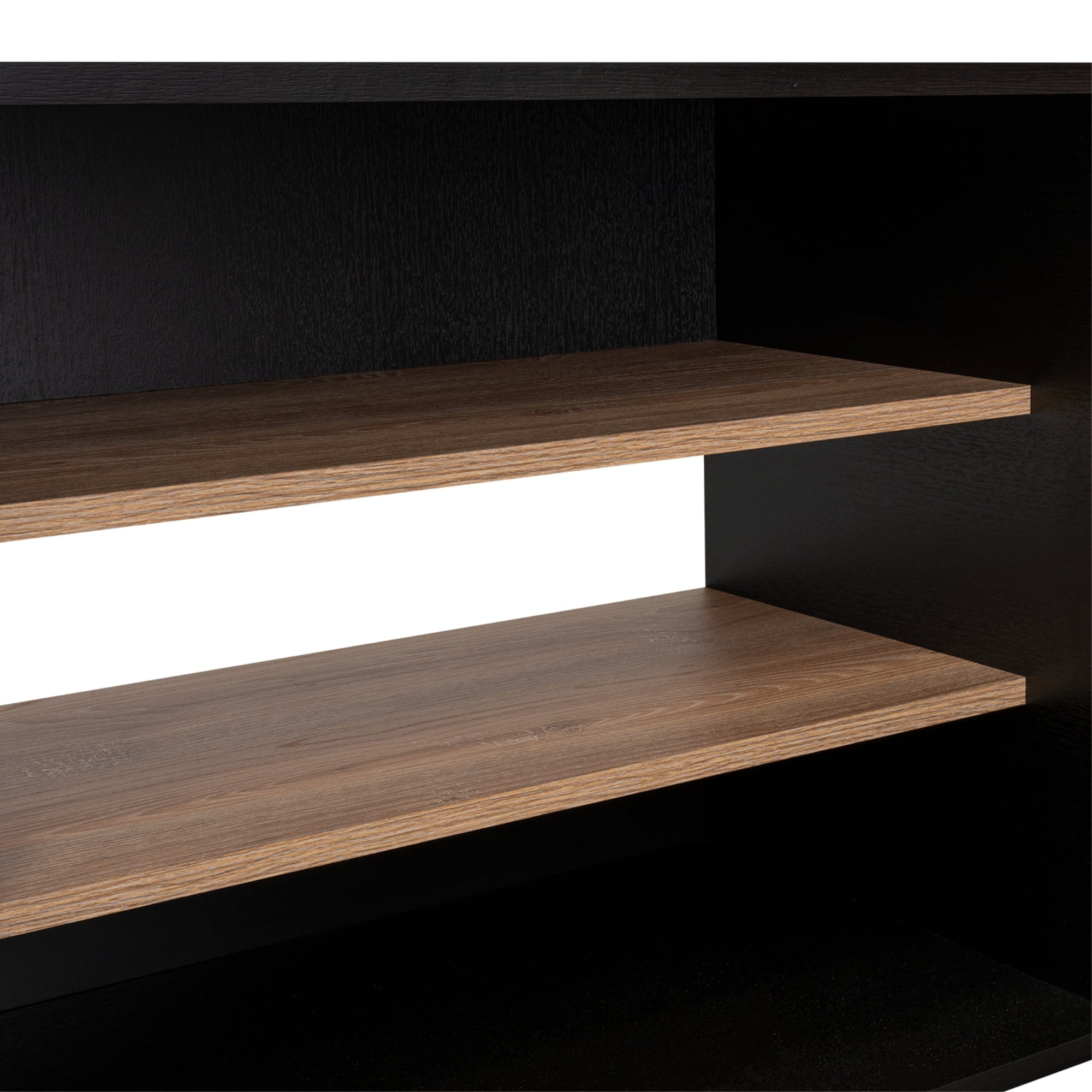 RACK TV 65' 2 PUERTAS 4 REPISAS FM-012N NEGRO Y CAFÉ CLARO - 6