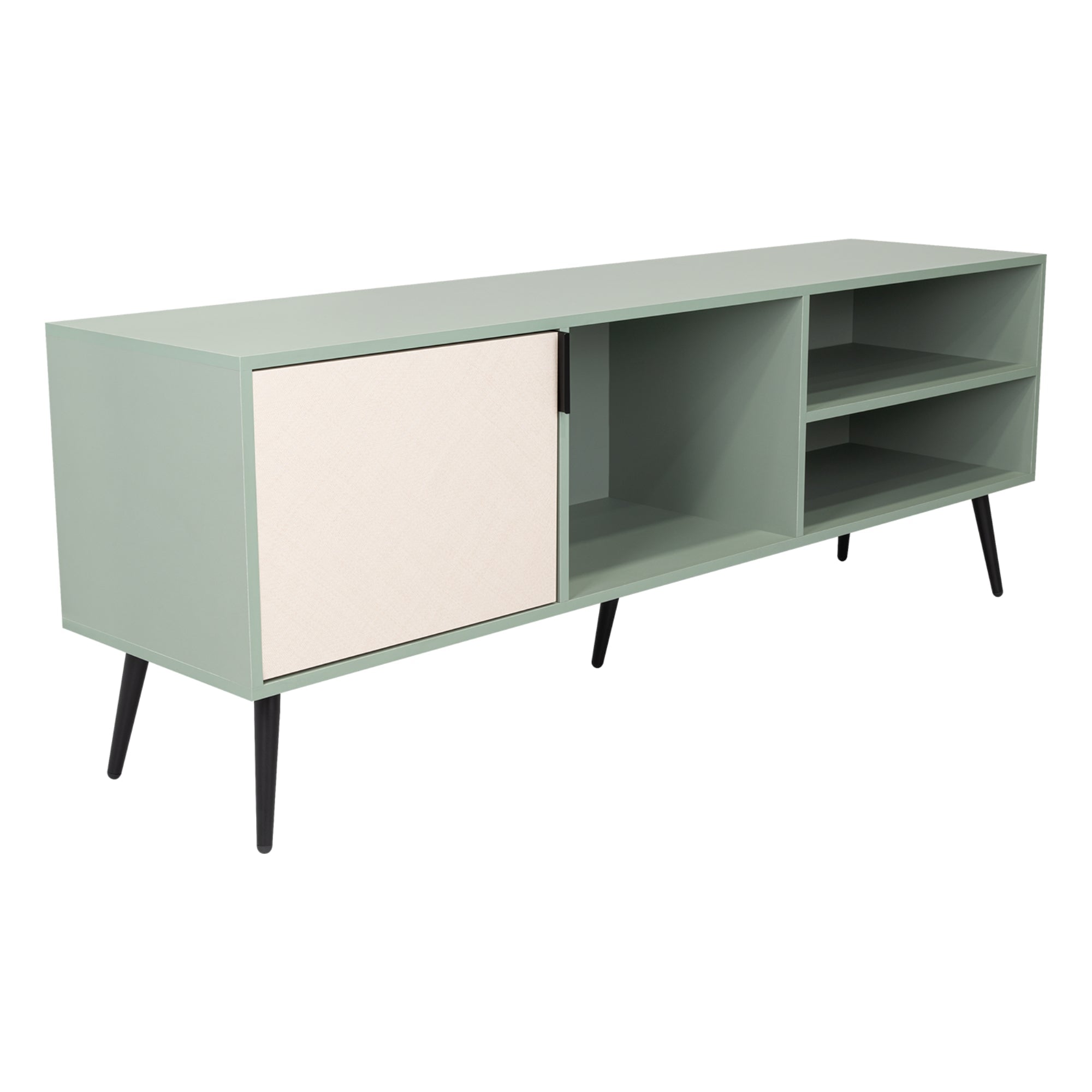 RACK TV 65' 1 PUERTA VERDE AZULADO - 1