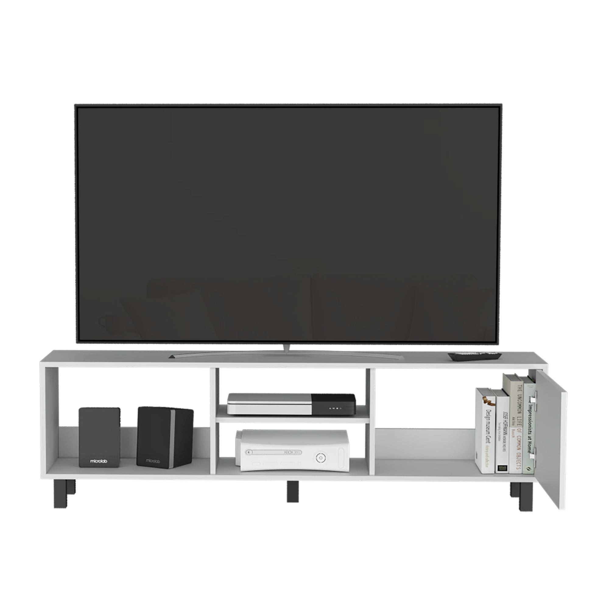 RACK TV 65' 1 PUERTA 47,5X160X35 CM EN COLOR BLANCO - 3