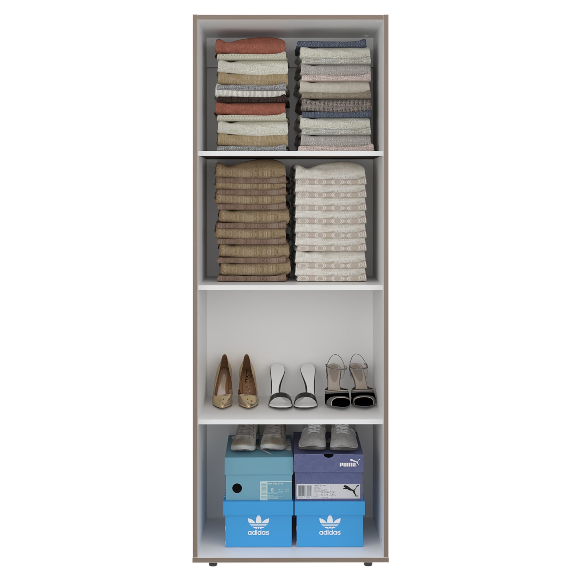 CLOSET 2 PUERTAS 170X60X40,2 CM BEIGE - 5