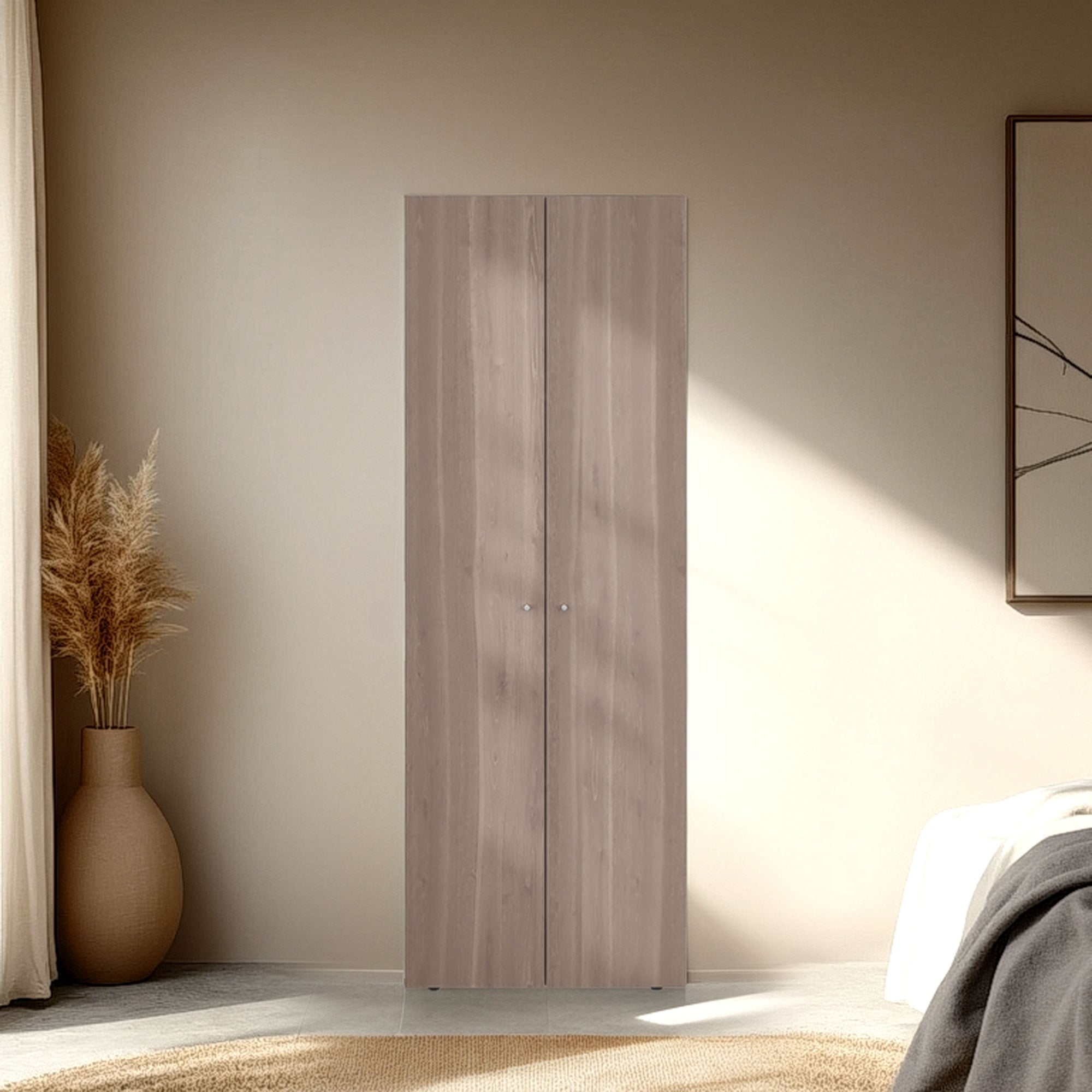 CLOSET 2 PUERTAS 170X60X40,2 CM BEIGE - 6