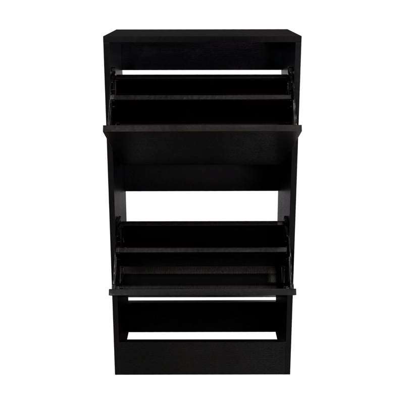 ZAPATERO 2 NIVELES 93,6 X 49 X 28 CM NEGRO - 3