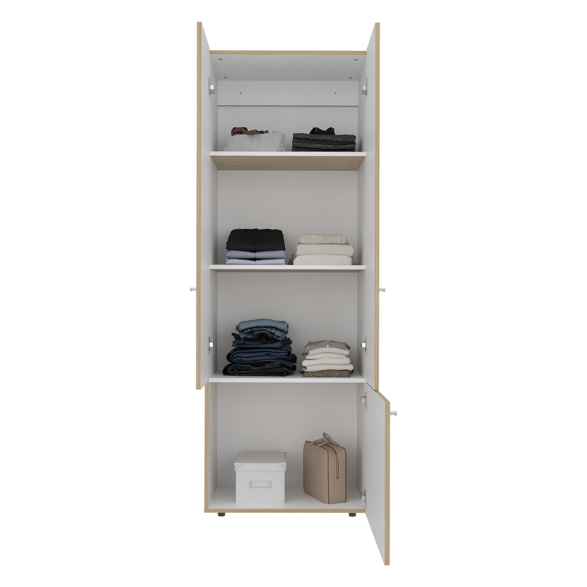 CLOSET 3 PUERTAS 170X60X40,2 CM EN COLOR CAFE CLARO - 3