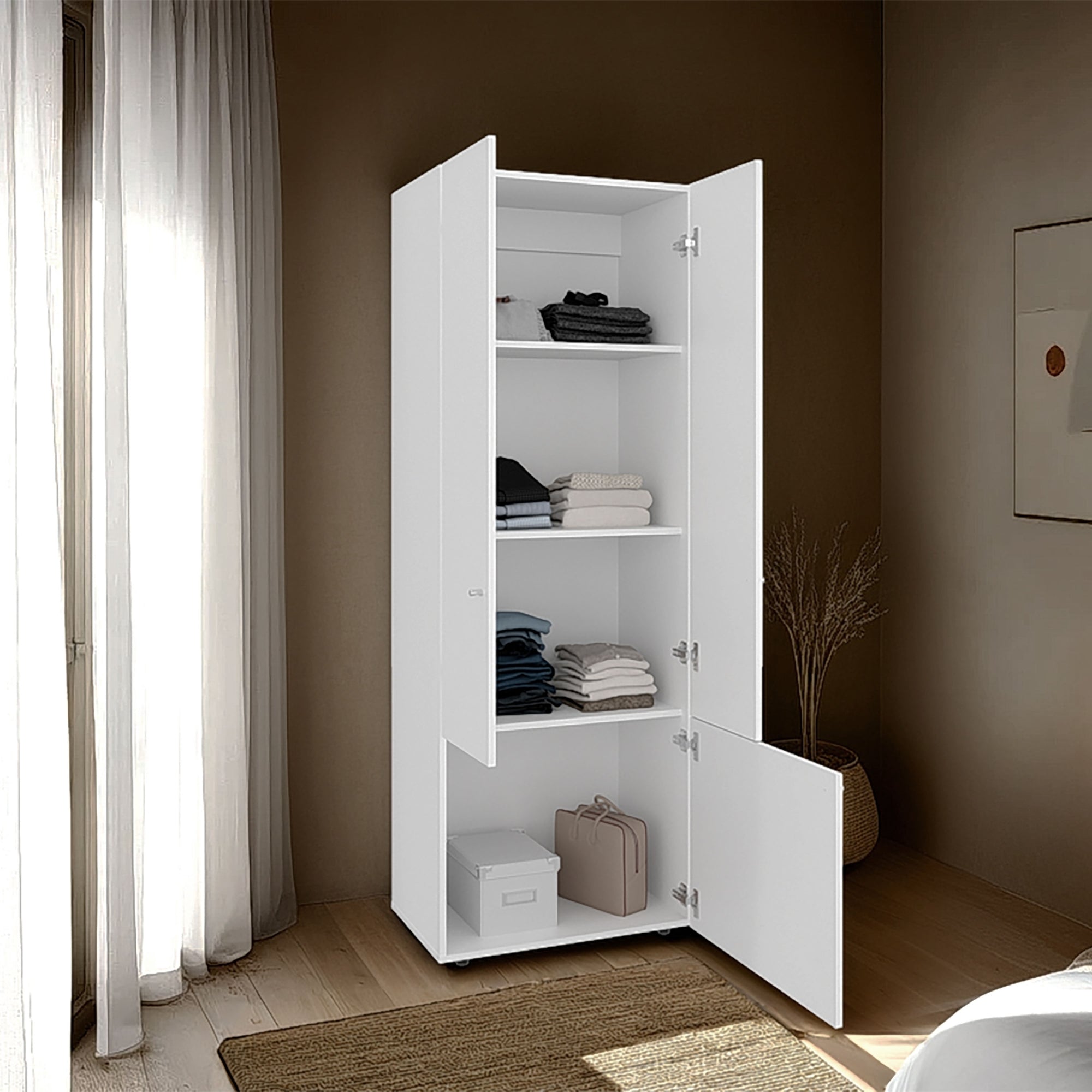 CLOSET 3 PUERTAS 170X60X40,2 CM EN COLOR BLANCO - 7