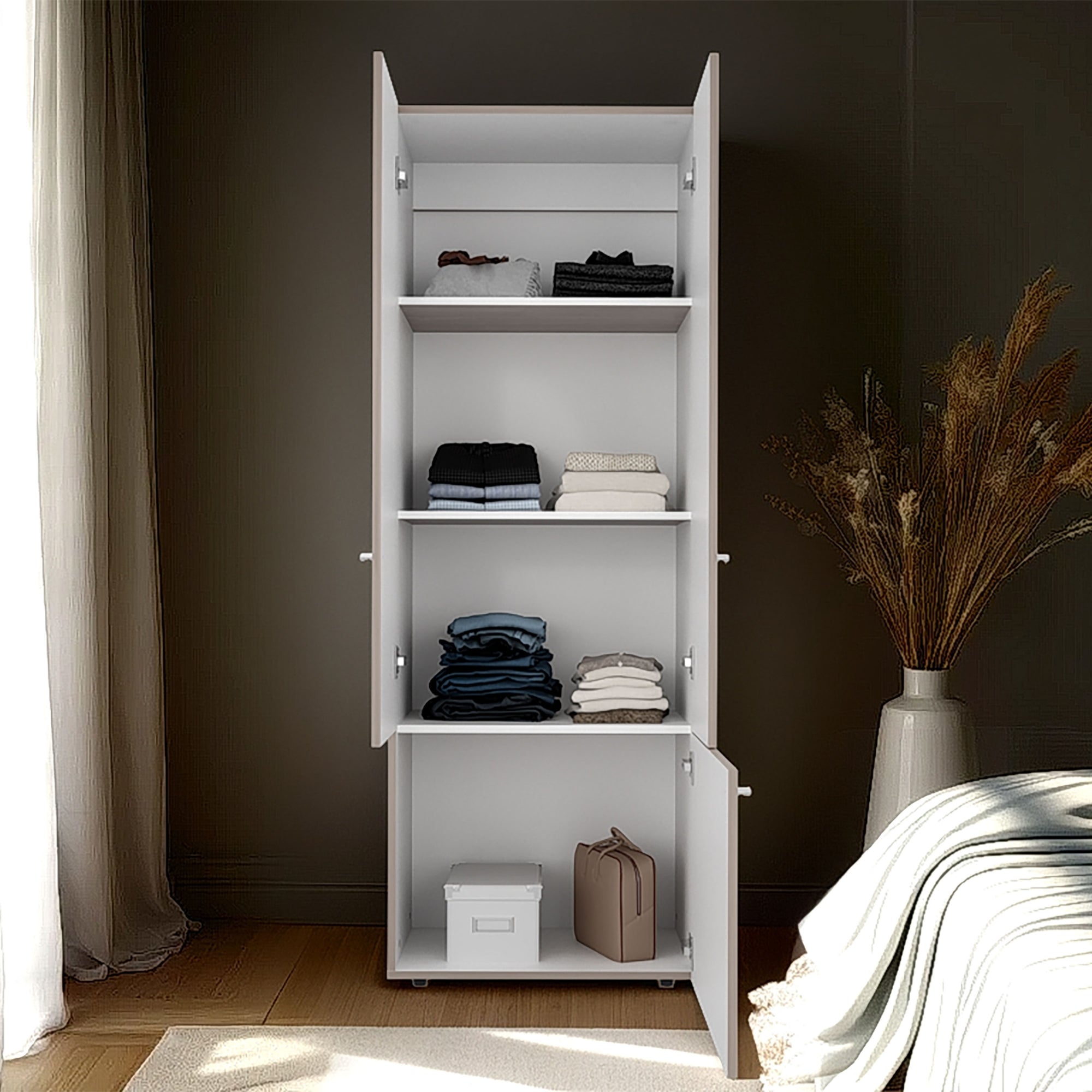CLOSET 3 PUERTAS 170X60X40,2 CM BEIGE - 7