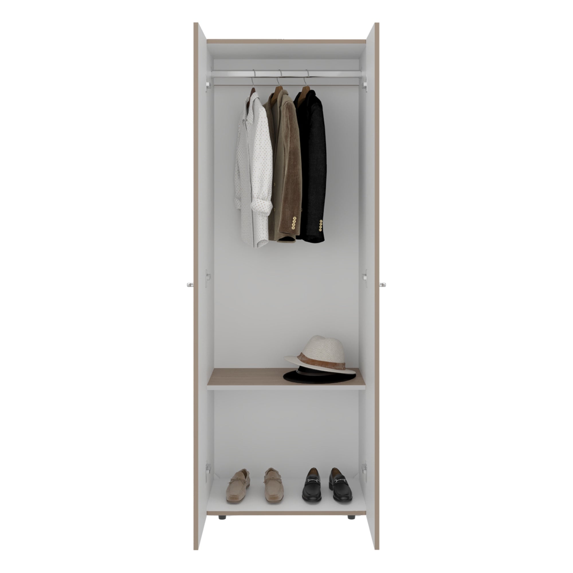 CLOSET 1 COLGADOR 2 PUERTAS 170X60X40,2 CM BEIGE - 3