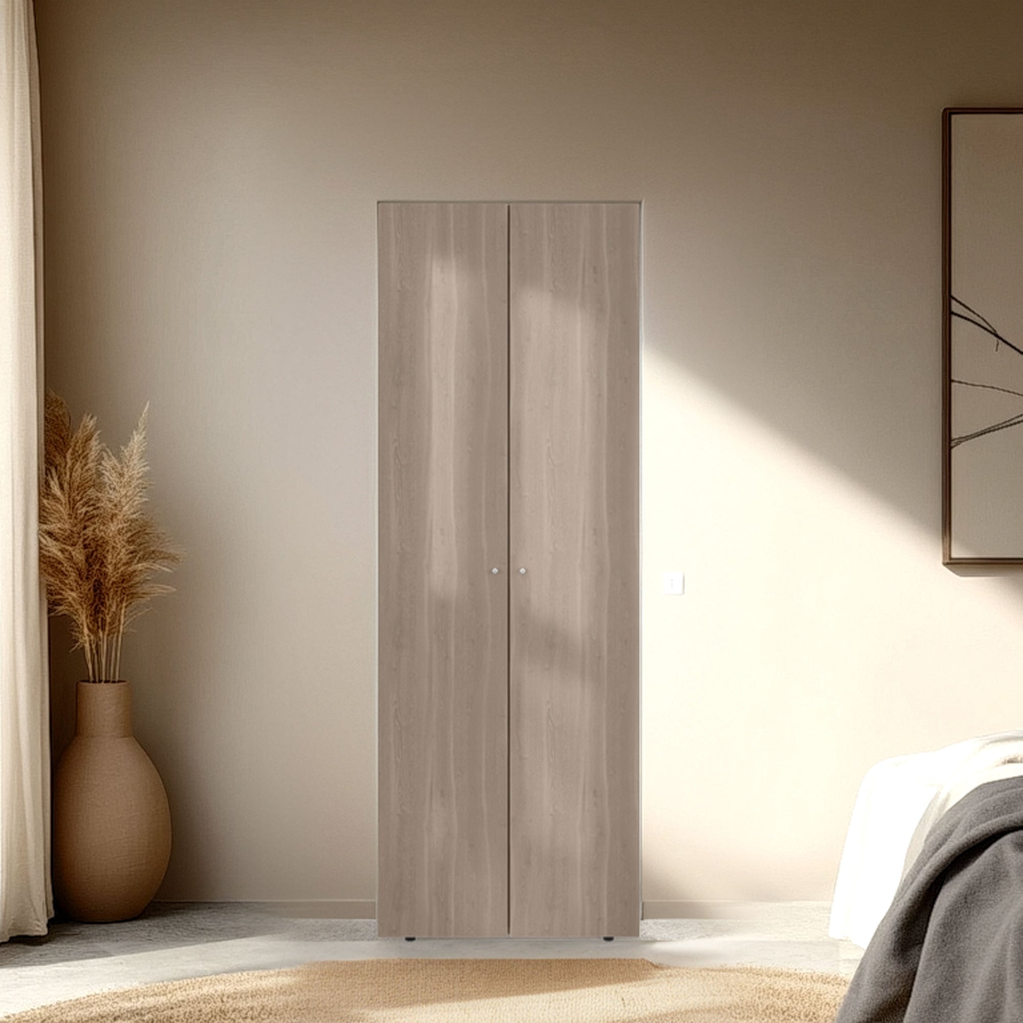 CLOSET 1 COLGADOR 2 PUERTAS 170X60X40,2 CM BEIGE - 6