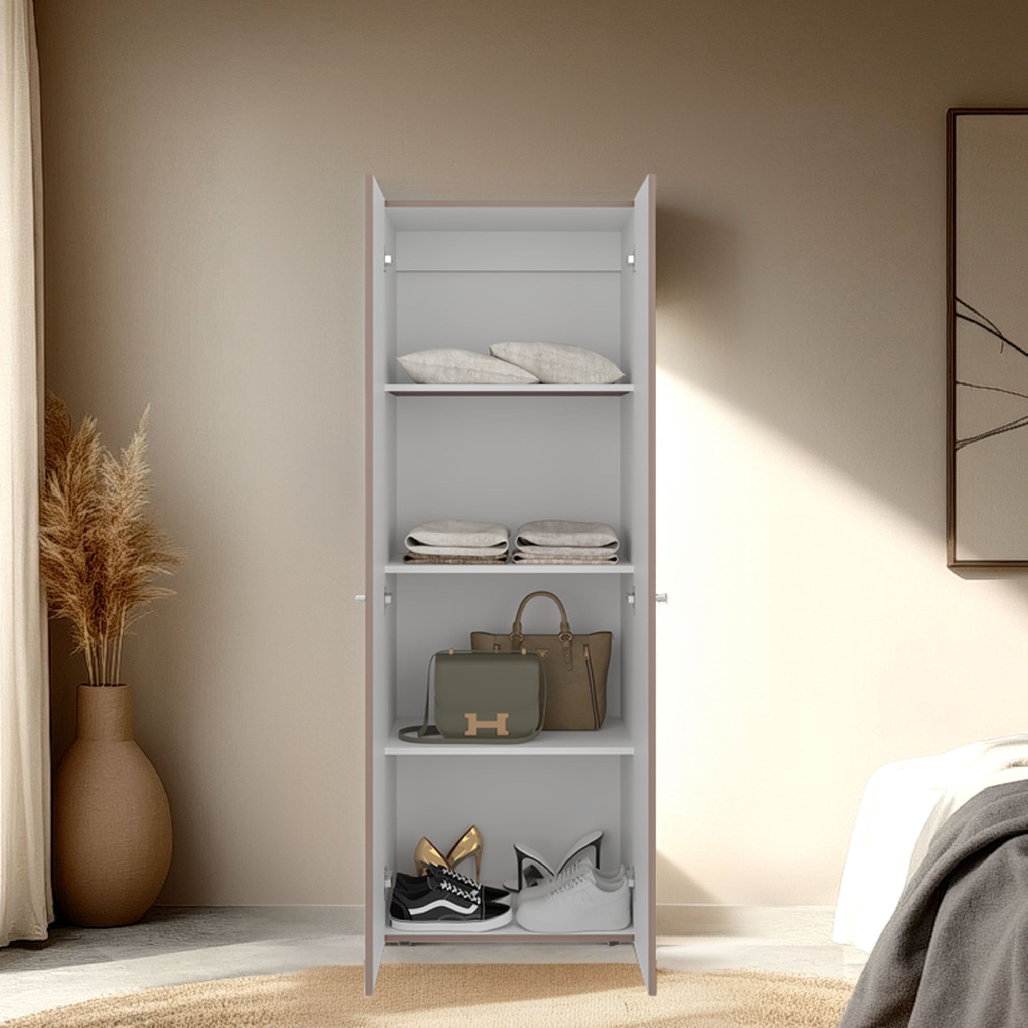 CLOSET 1 COLGADOR 2 PUERTAS 170X60X40,2 CM BEIGE - 7