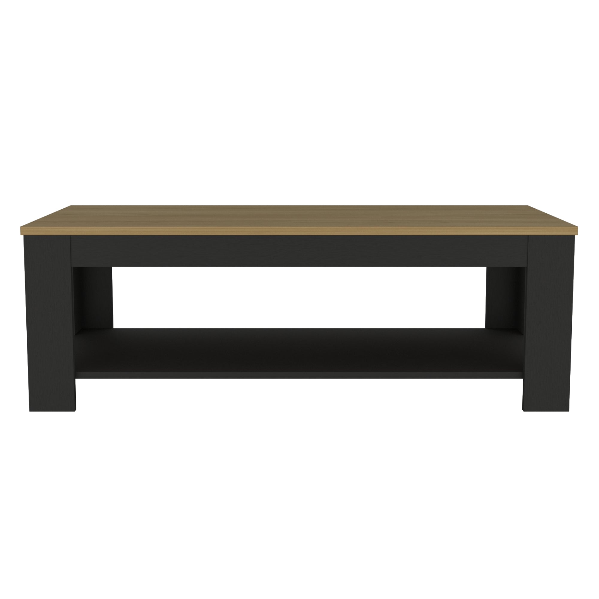 MESA DE CENTRO 120X60X41,5 CM EN COLOR CAFE CLARO Y EN COLOR NEGRO - 2