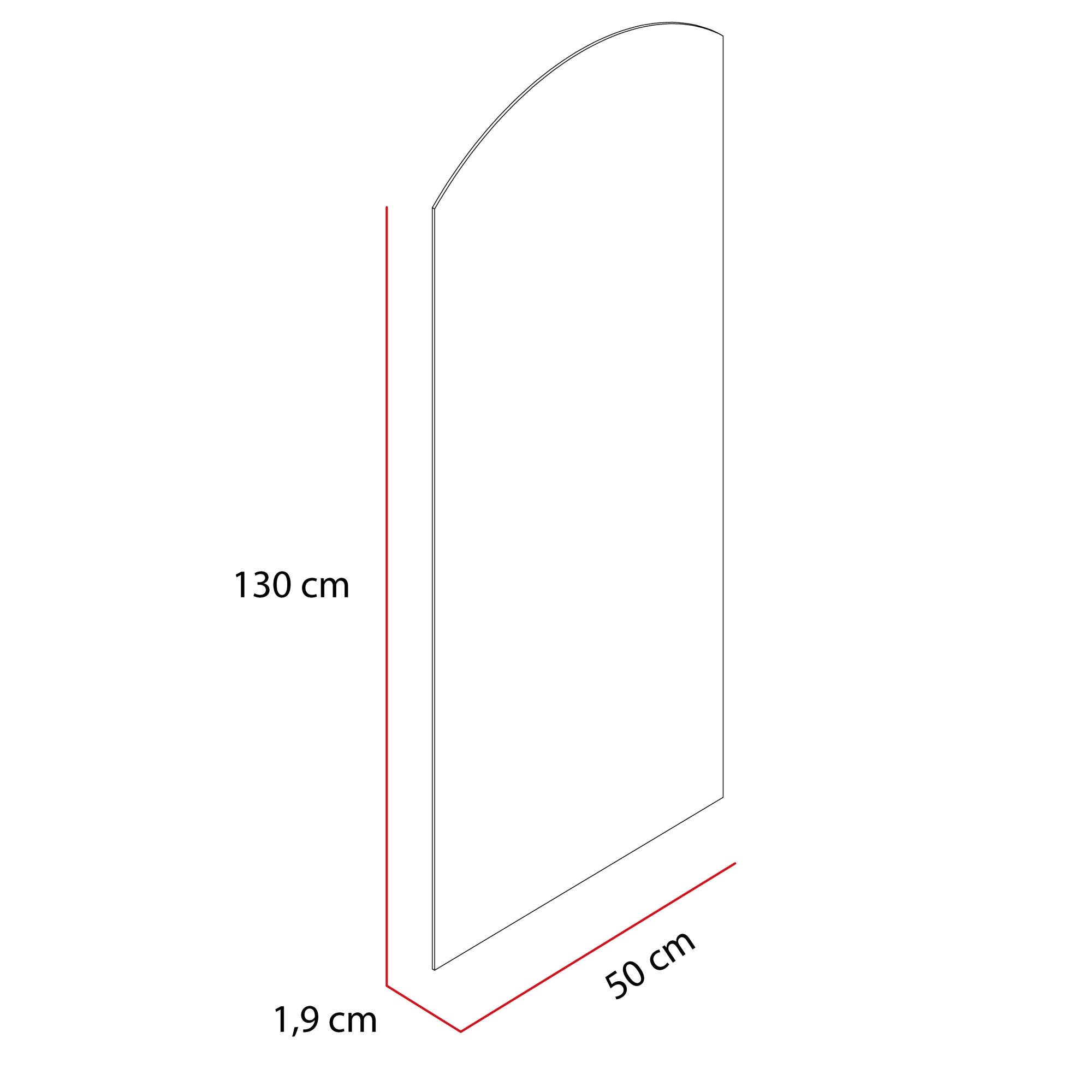 ESPEJO RECTANGULAR FM-074 50X130X1,9 - 6
