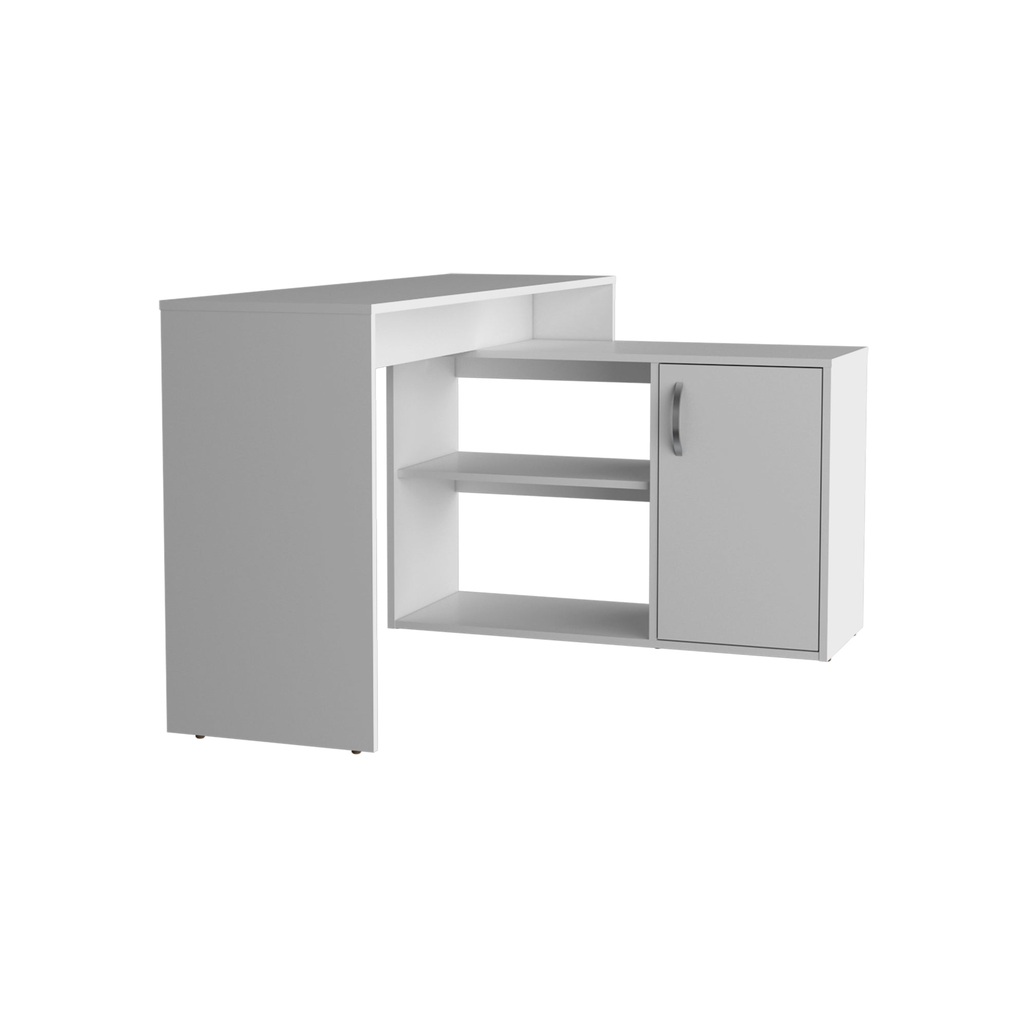 ESCRITORIO EN L 71X125X90 CM 1 PUERTA EN COLOR BLANCO - 2