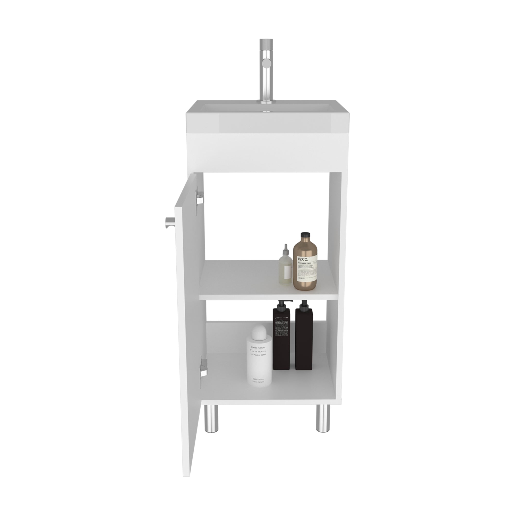 VANITORIO 84X32X40,2 CM 1 PUERTA EN COLOR BLANCO - 3
