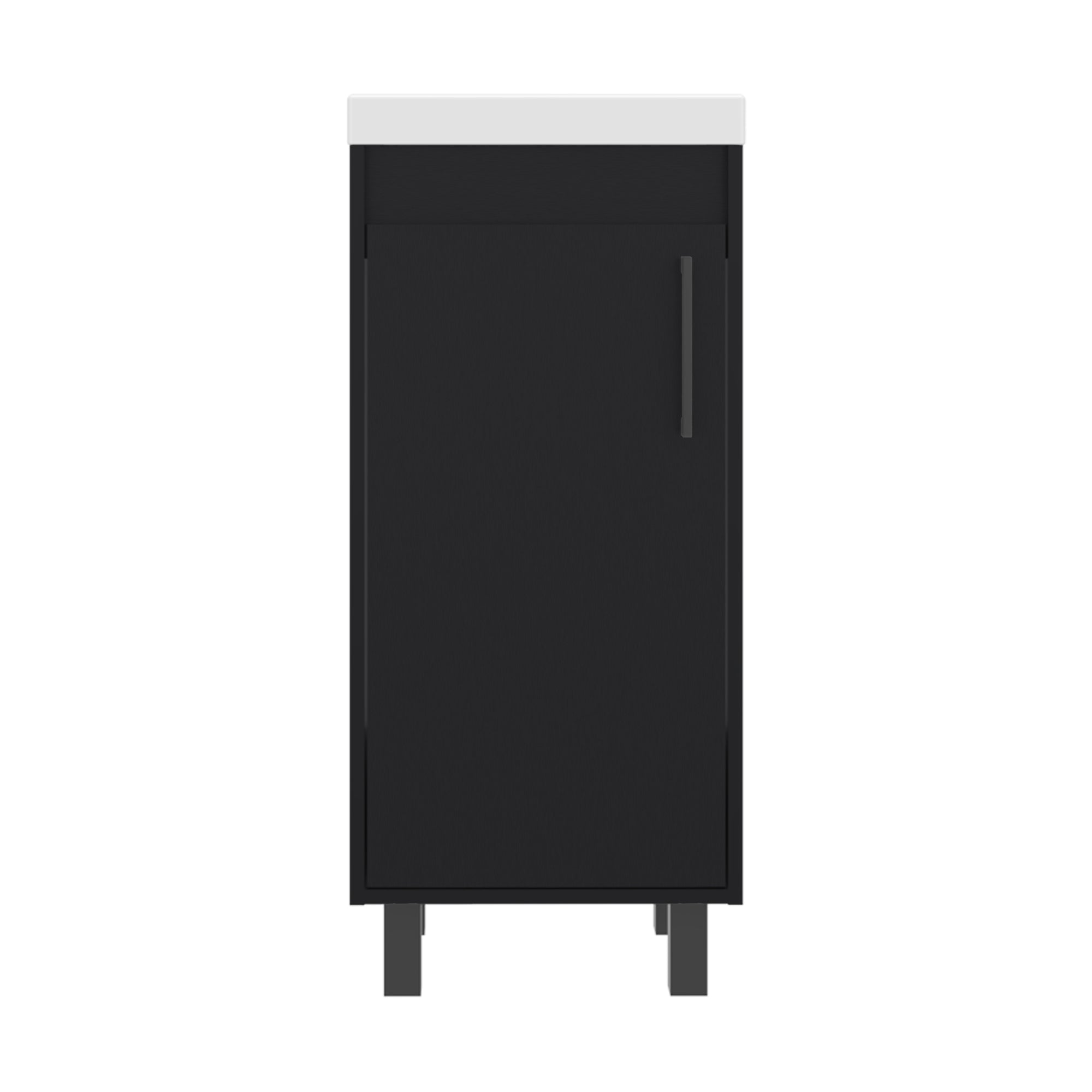 VANITORIO 1 PUERTA 86,4X32,5X39,6 CM EN COLOR NEGRO - 2
