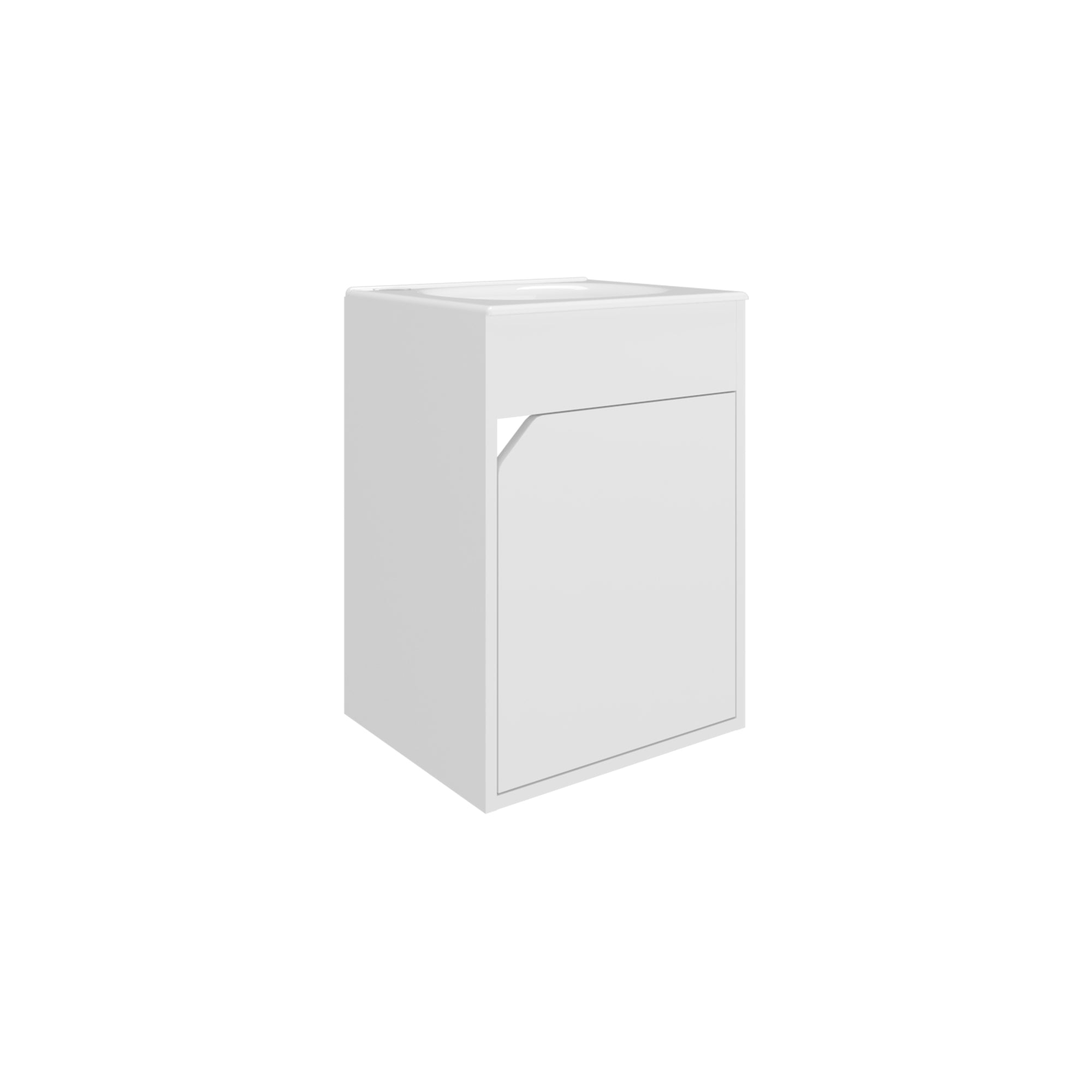 VANITORIO FLOTANTE 1 PUERTA EN COLOR BLANCO - 1
