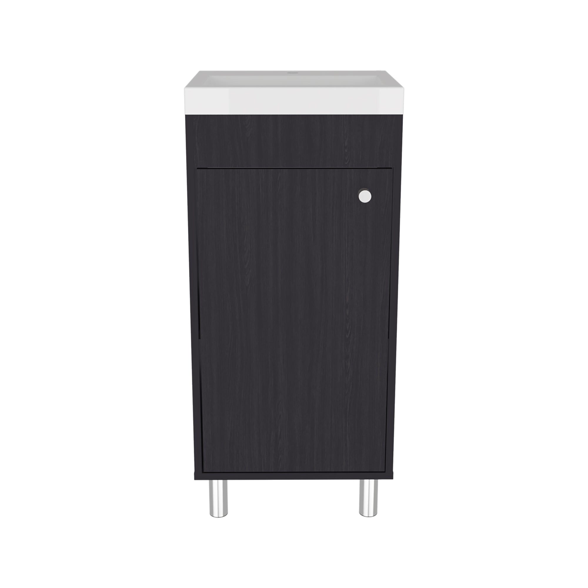 VANITORIO 84X32X40,2 CM 1 PUERTA EN COLOR NEGRO - 2